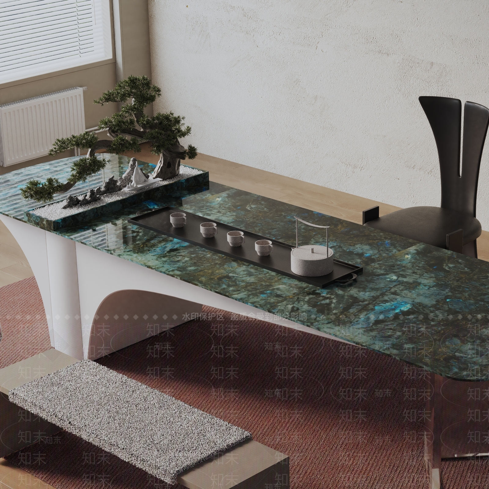 现代茶室3D模型下载【ID:1199377318】