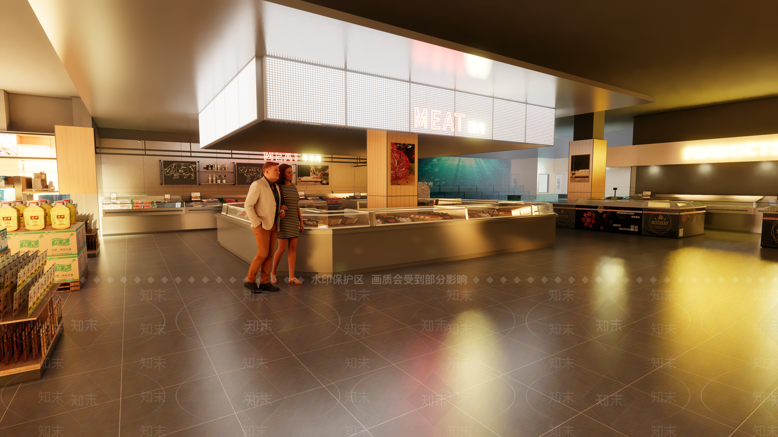 现代新中式超市SU模型下载【ID:1199380506】