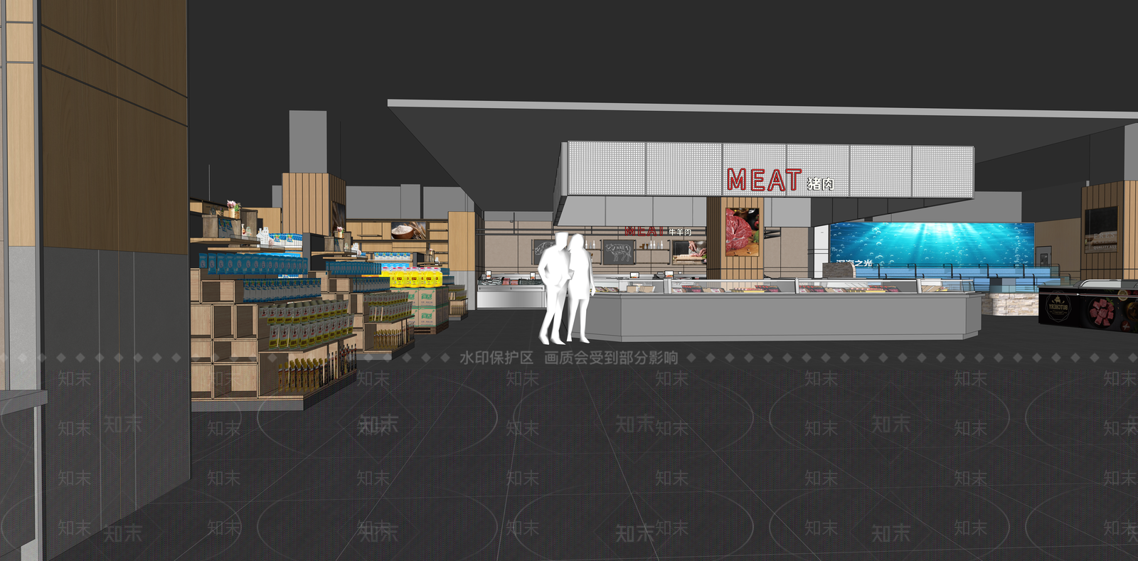 现代新中式超市SU模型下载【ID:1199380506】