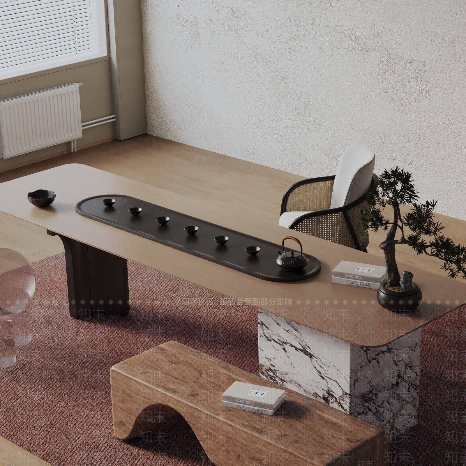 现代茶室3D模型下载【ID:1199377756】