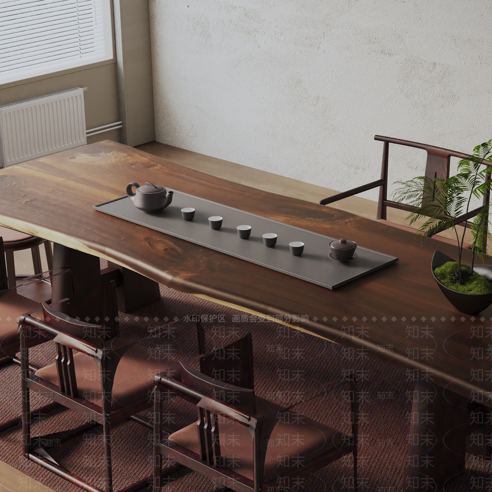 现代茶室3D模型下载【ID:1199379050】