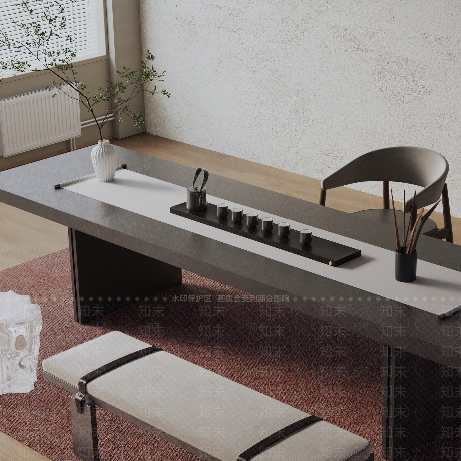 现代茶室3D模型下载【ID:1199380588】