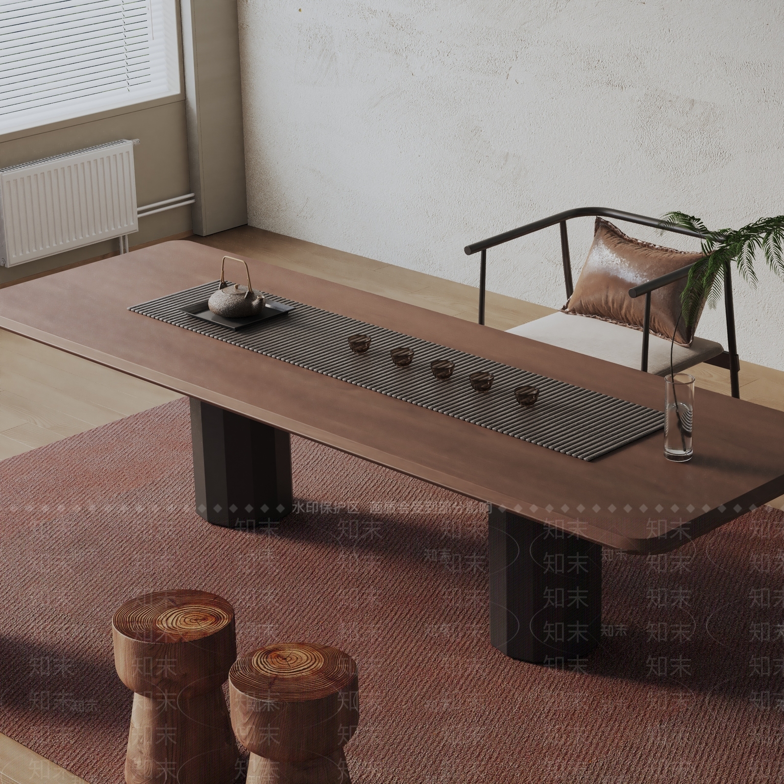 现代茶室3D模型下载【ID:1199381296】