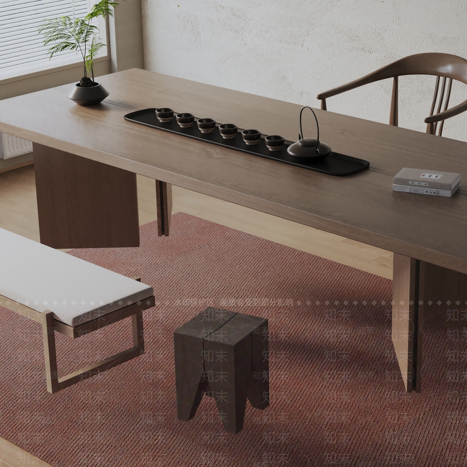 现代茶室3D模型下载【ID:1199381562】