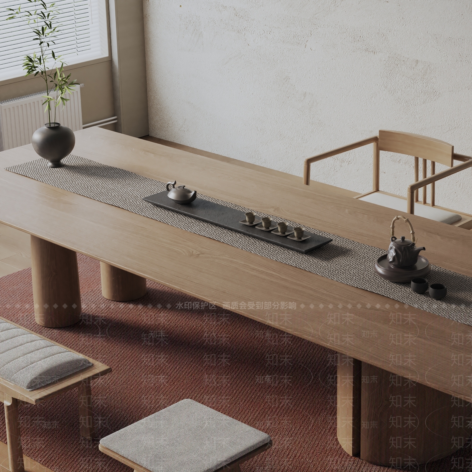 现代茶室3D模型下载【ID:1199382398】