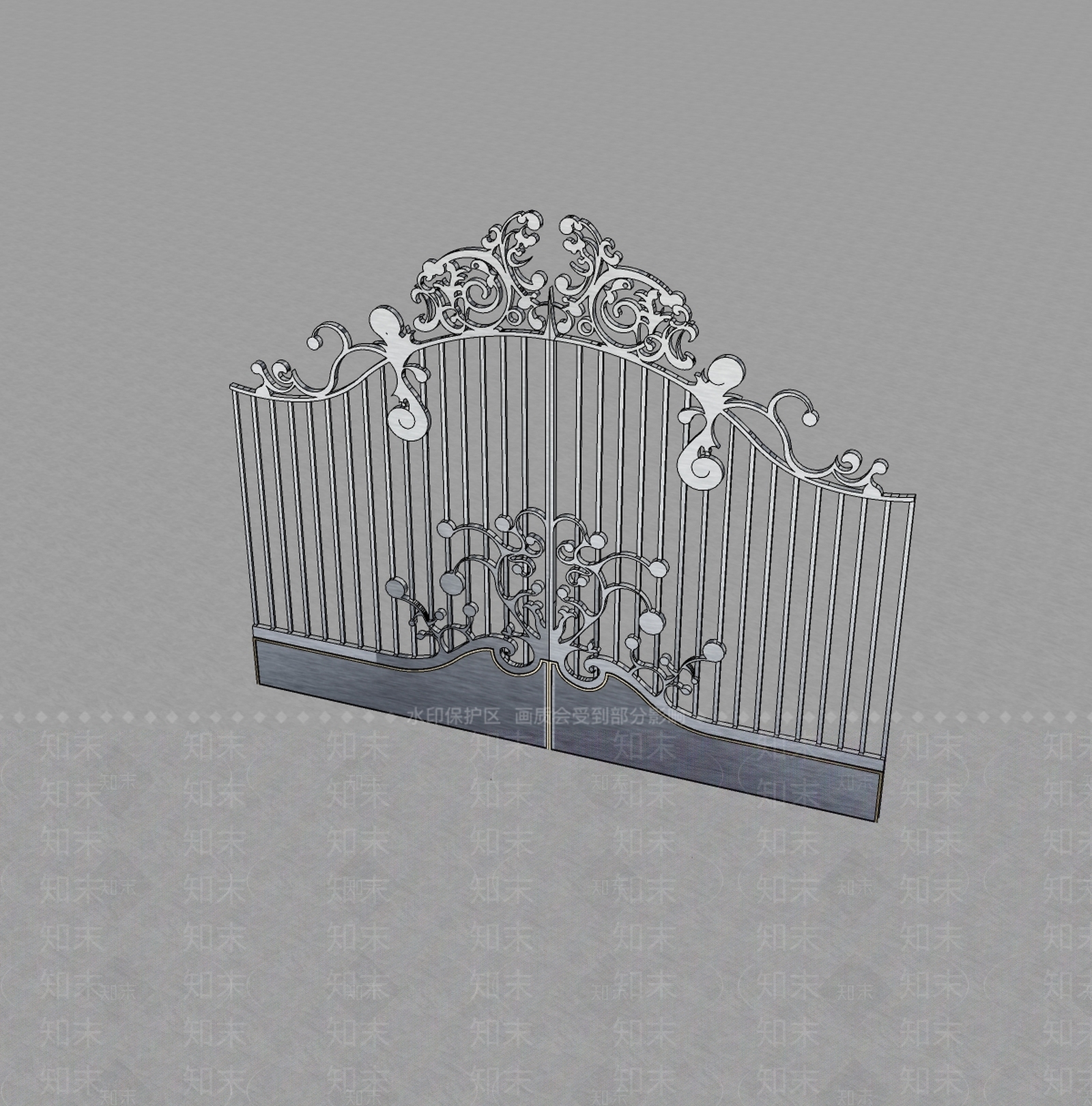 现代庭院门SU模型下载【ID:1199387116】