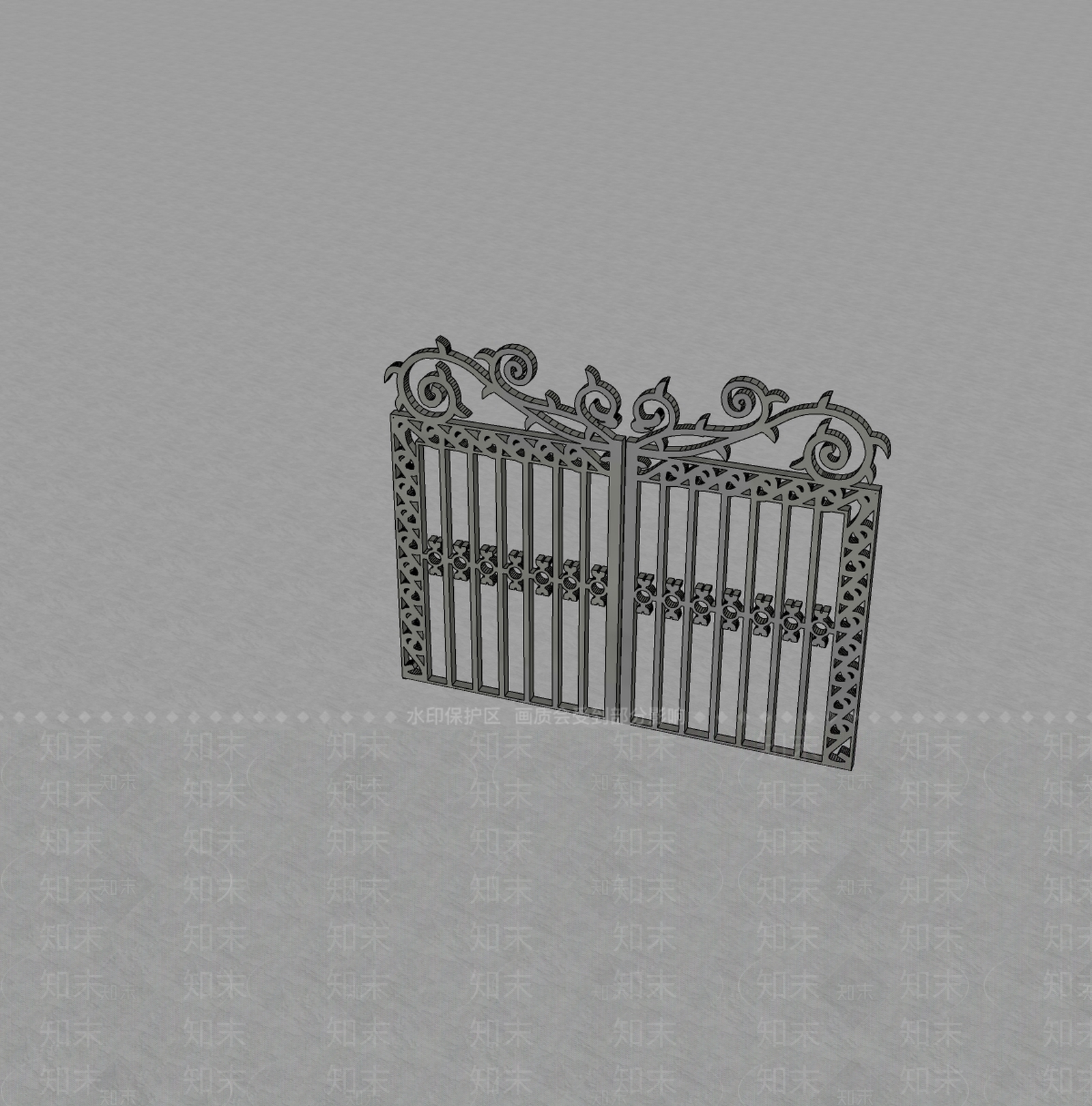 现代庭院门SU模型下载【ID:1199387540】