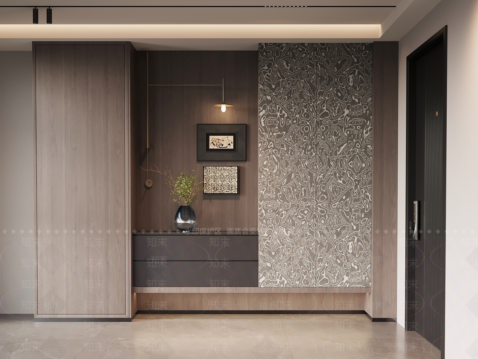 现代意式鞋柜SU模型下载【ID:1199388140】