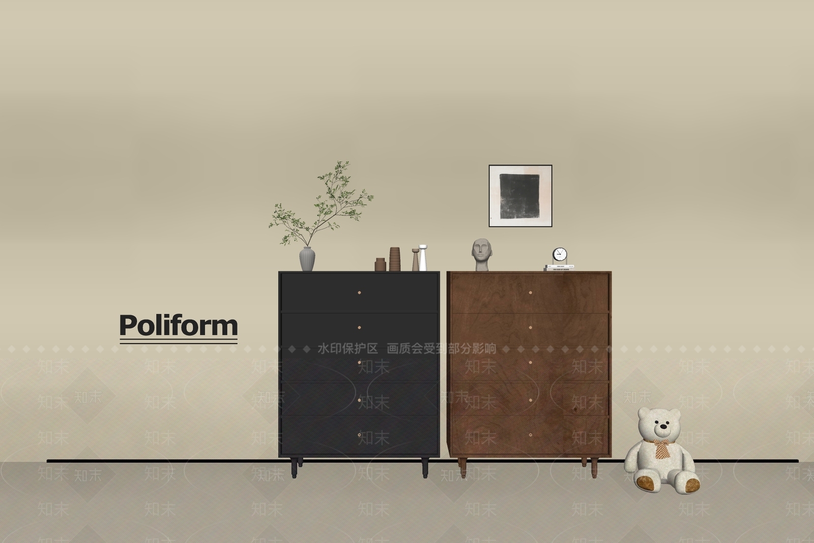 现代斗柜SU模型下载【ID:1199389785】