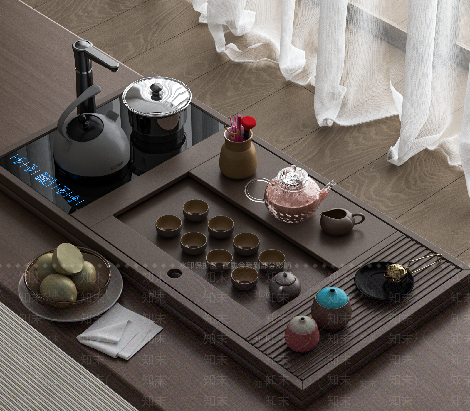 茶具3D模型下载【ID:1199394219】