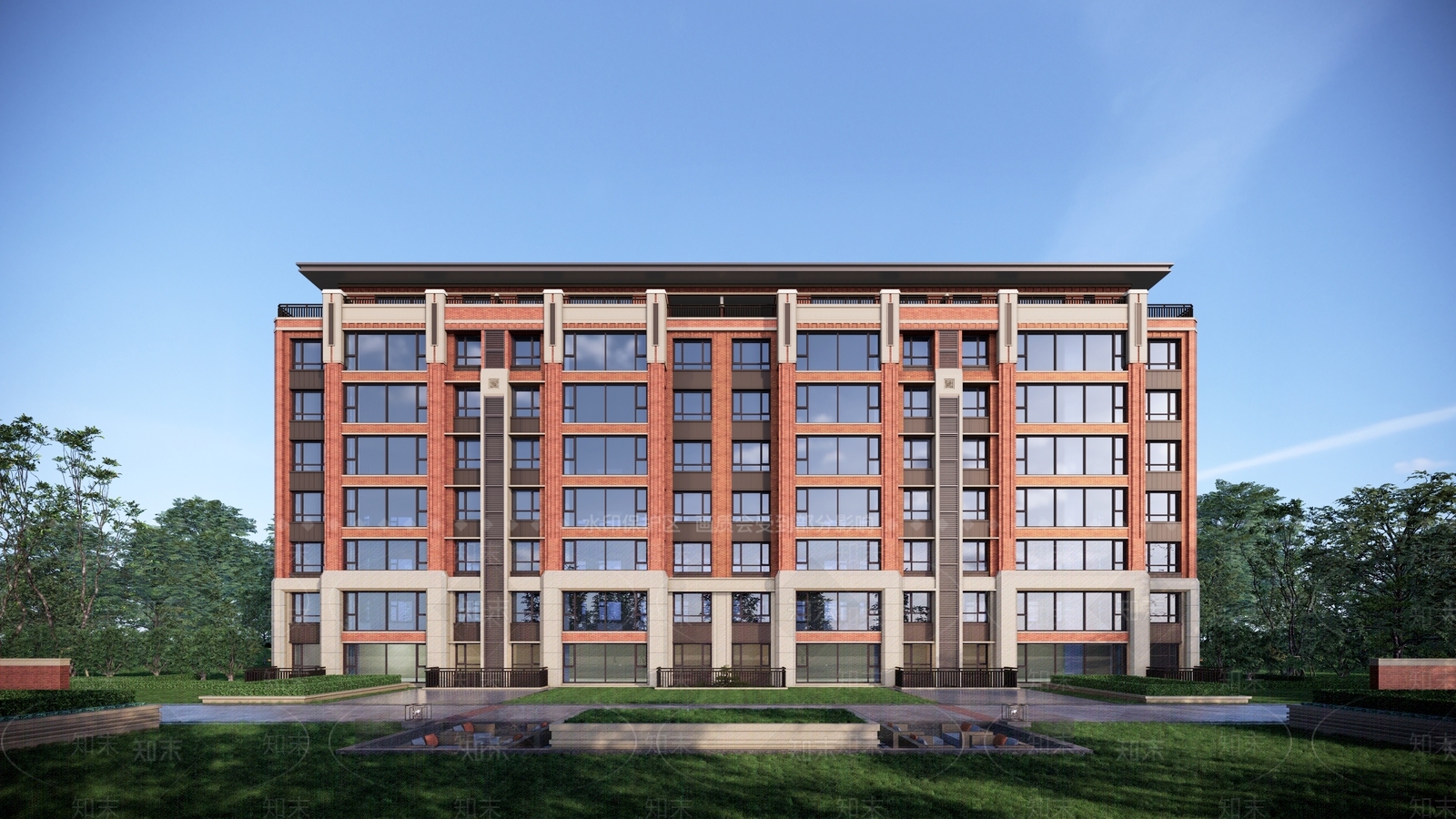 现代小区建筑SU模型下载【ID:1199396837】