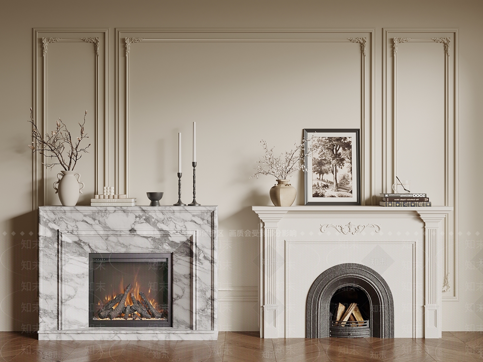 法式壁炉3D模型下载【ID:1199400775】