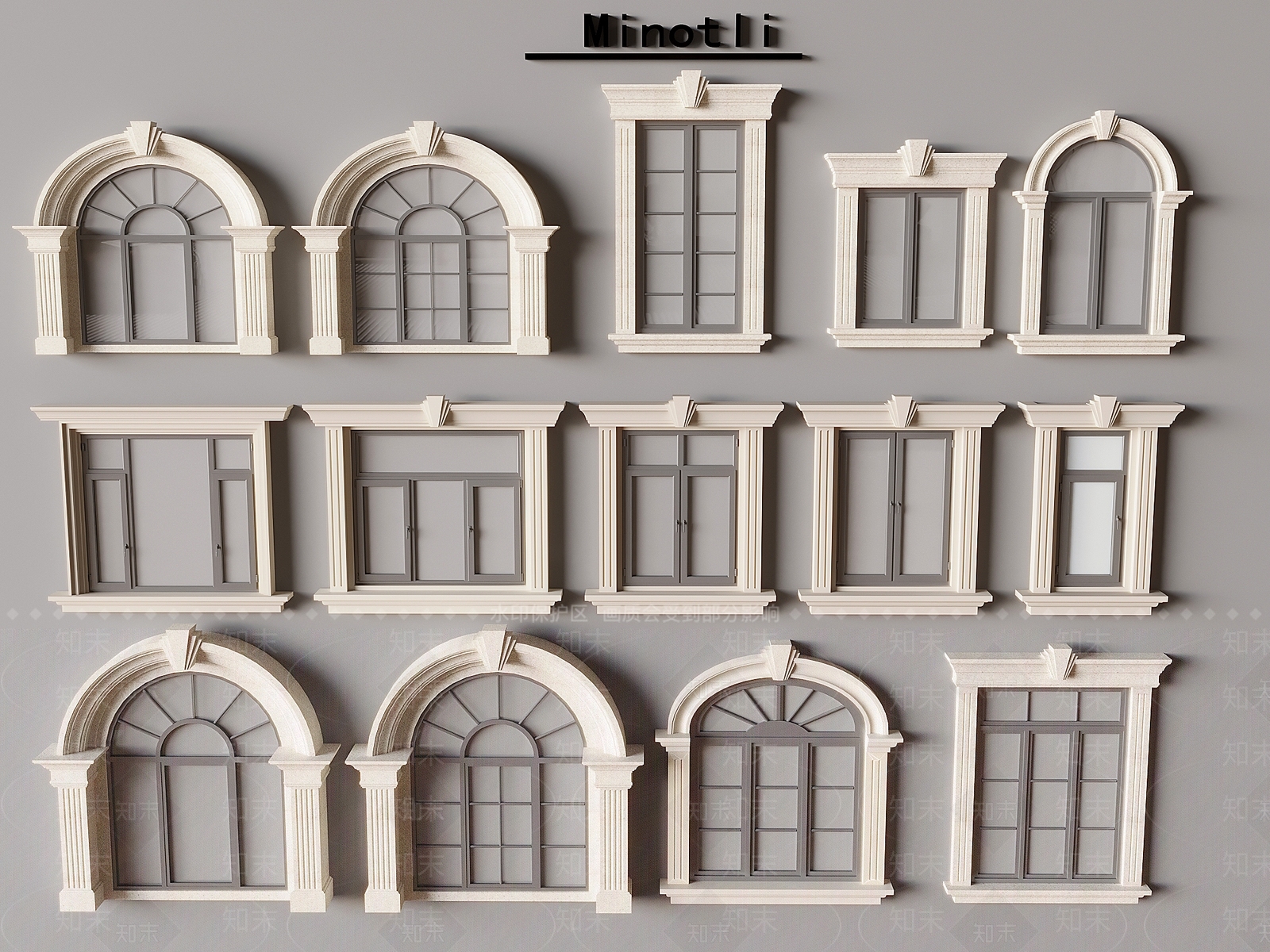 欧式平开窗3D模型下载【ID:1199402853】