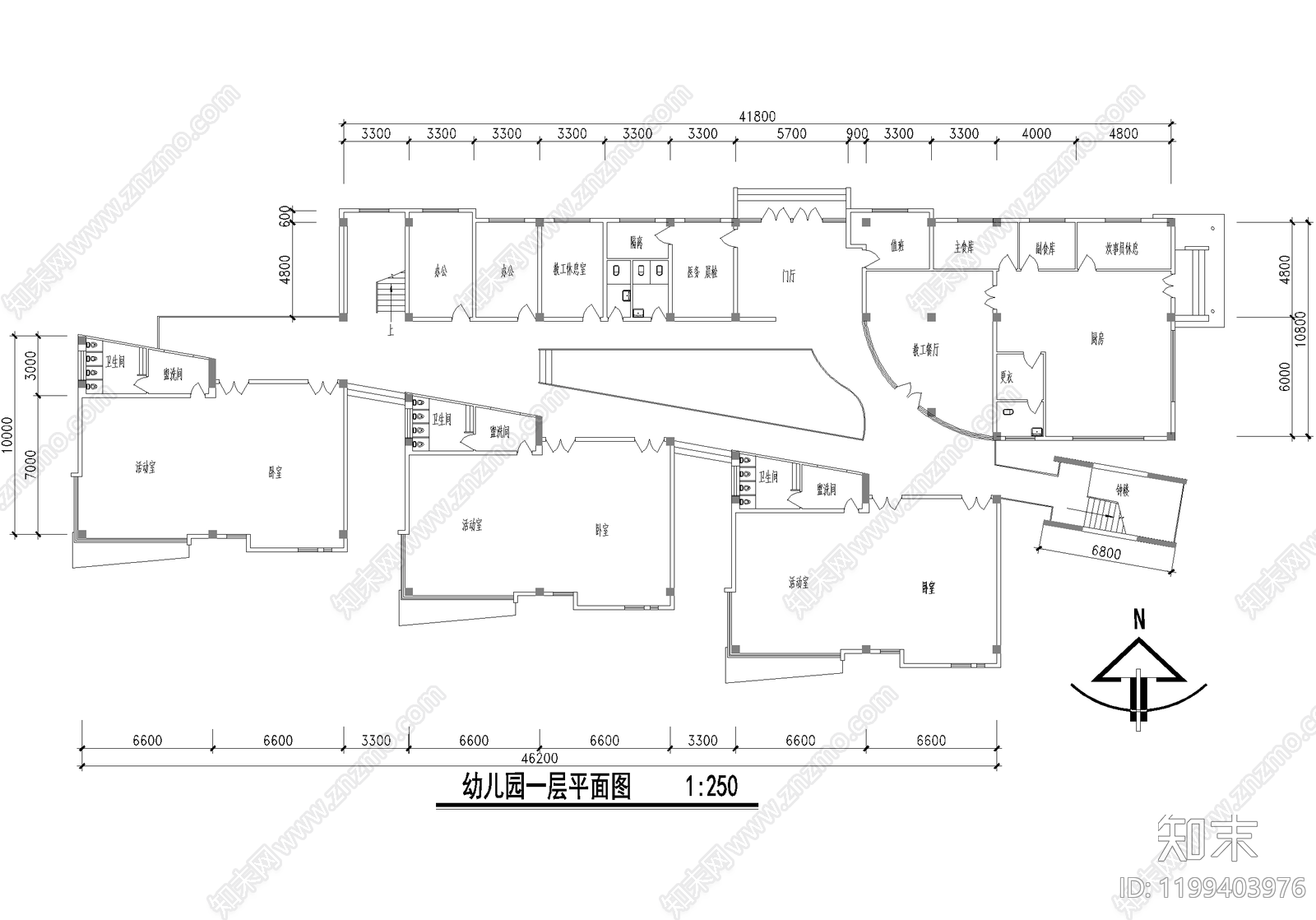 幼儿园建筑施工图下载【ID:1199403976】