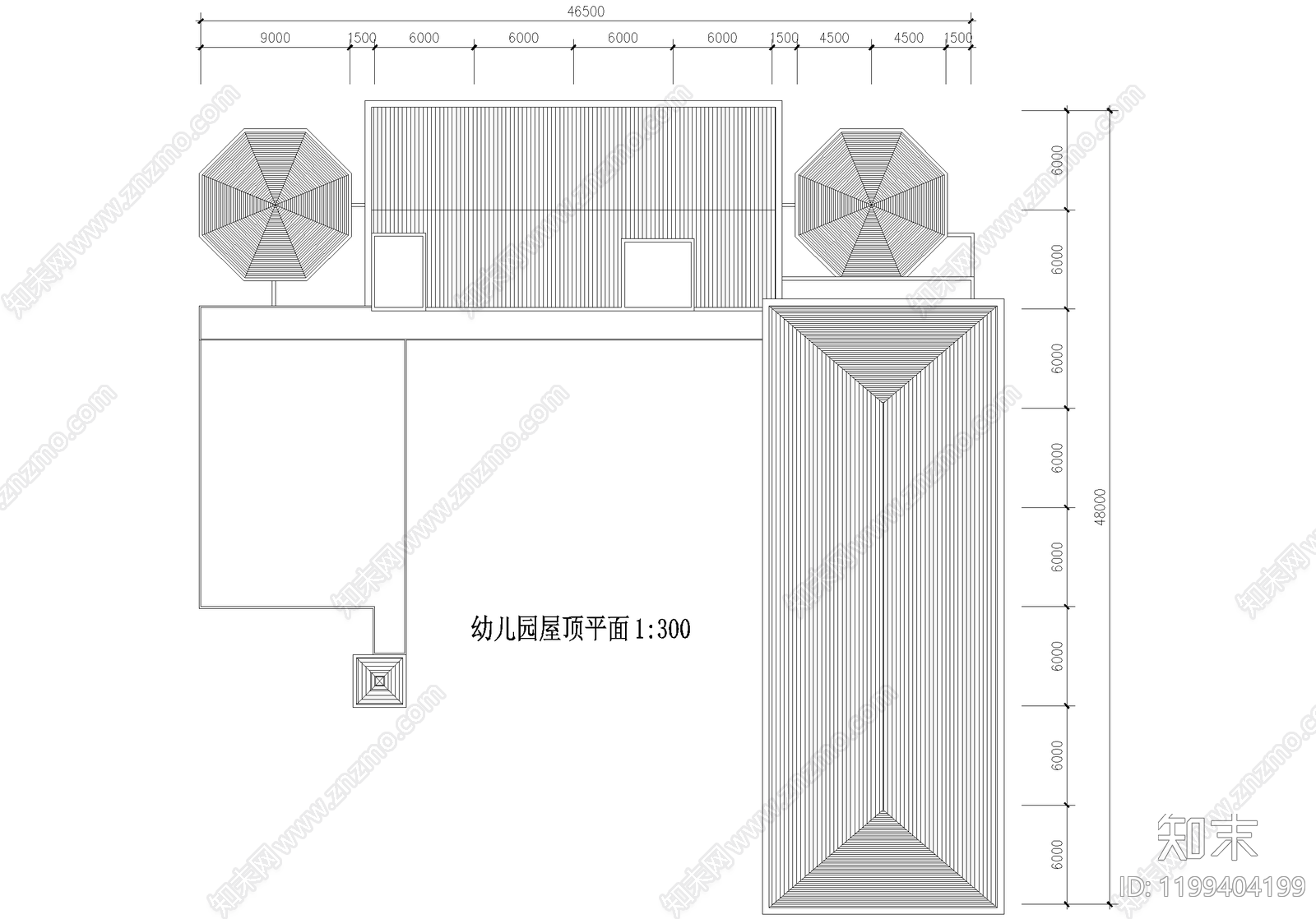 幼儿园建筑cad施工图下载【ID:1199404199】