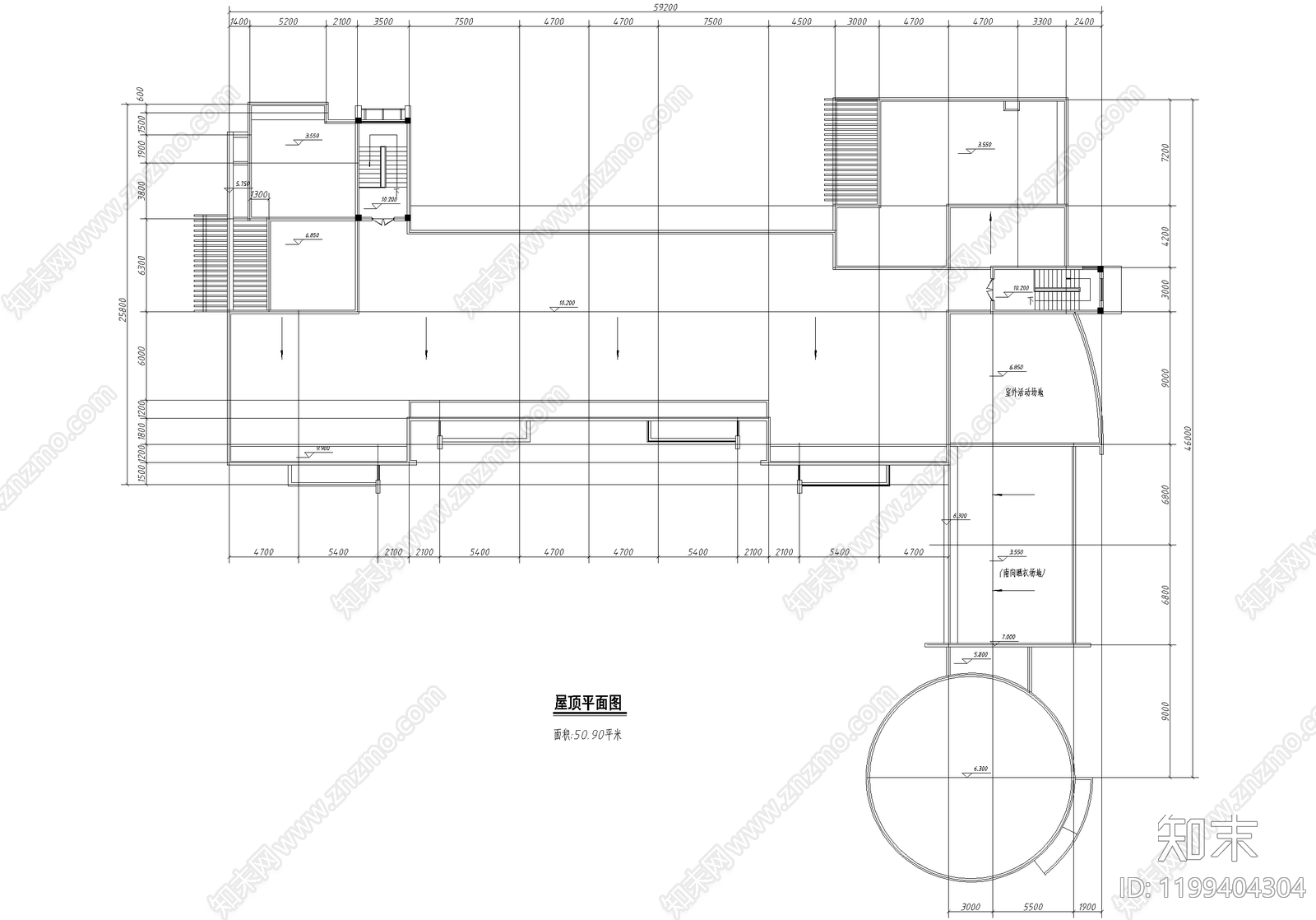 幼儿园建筑cad施工图下载【ID:1199404304】