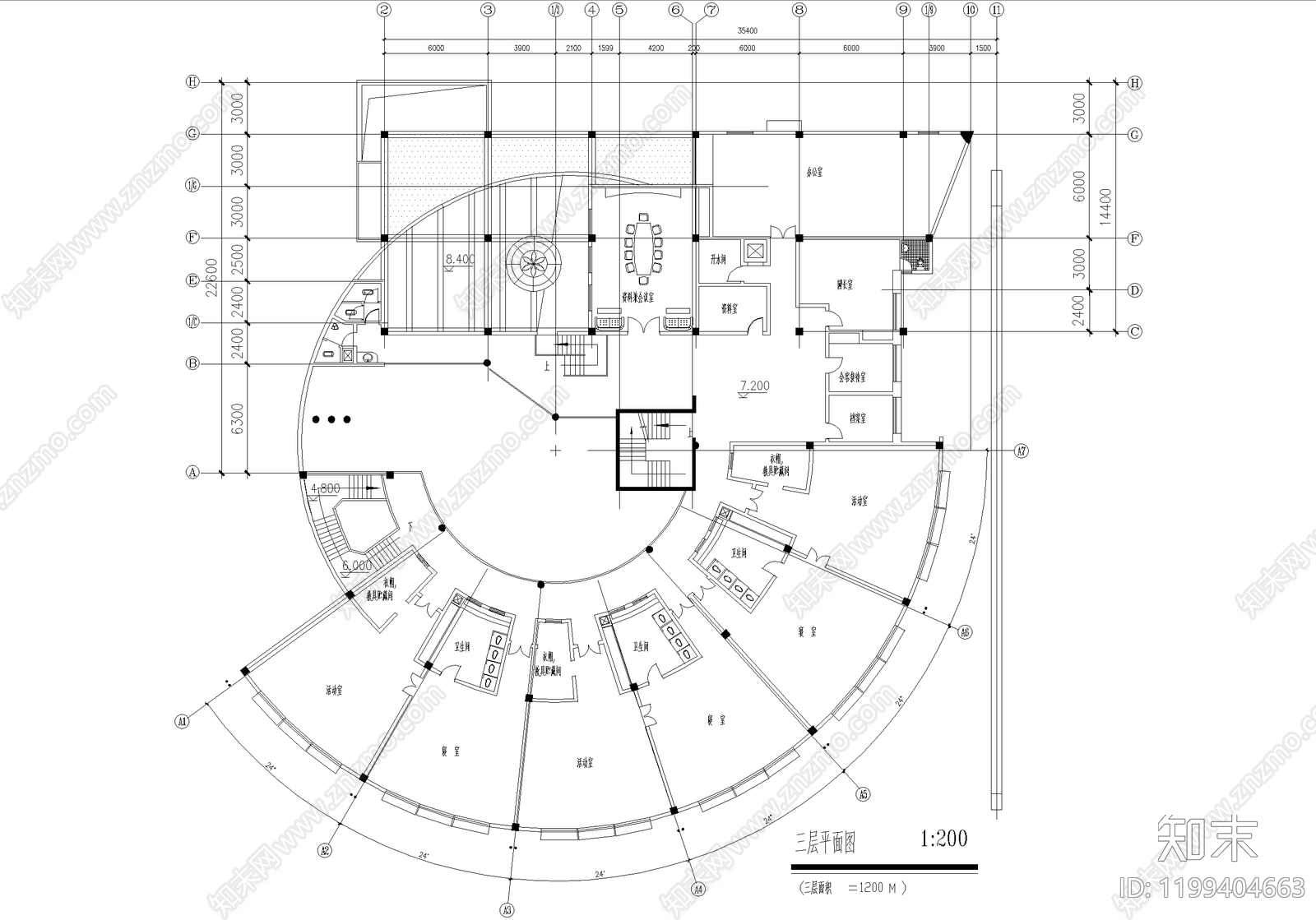 幼儿园建筑cad施工图下载【ID:1199404663】