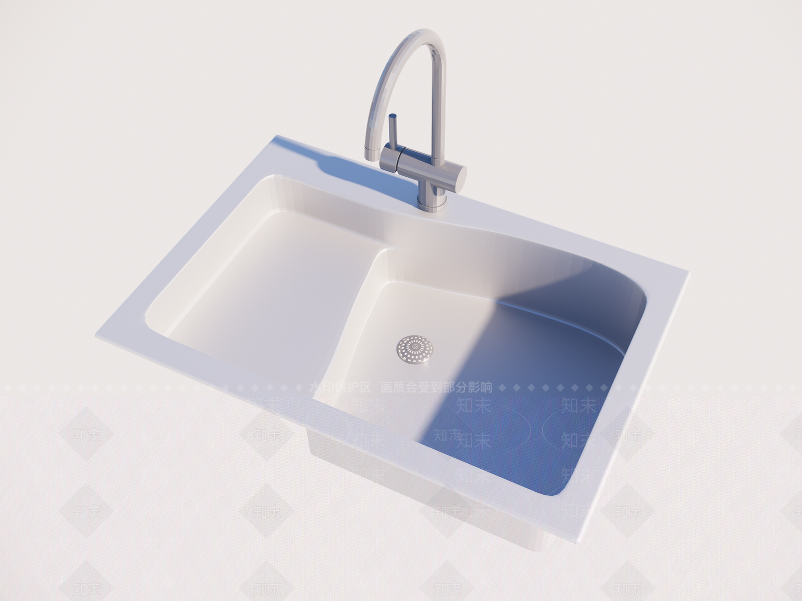 现代水槽SU模型下载【ID:1199405737】