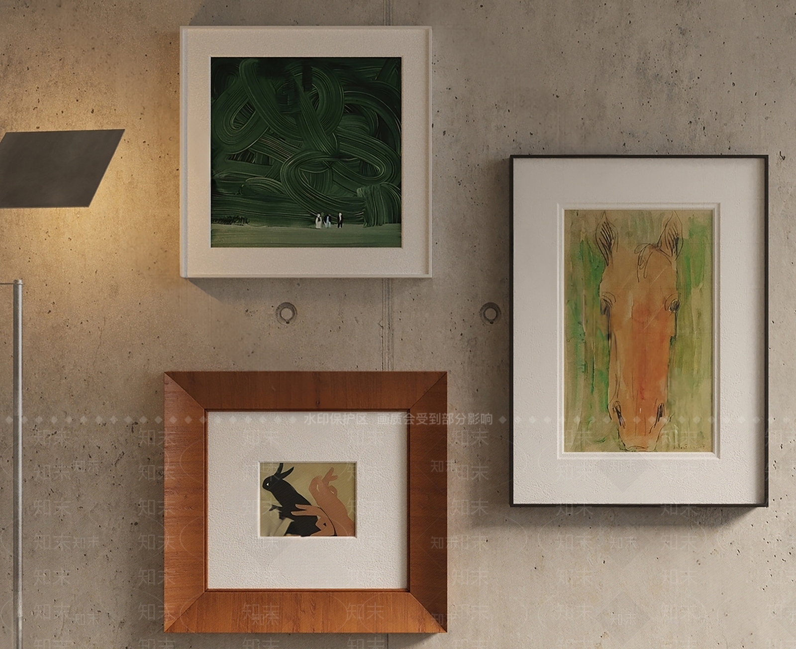 现代复古挂画SU模型下载【ID:1199408193】