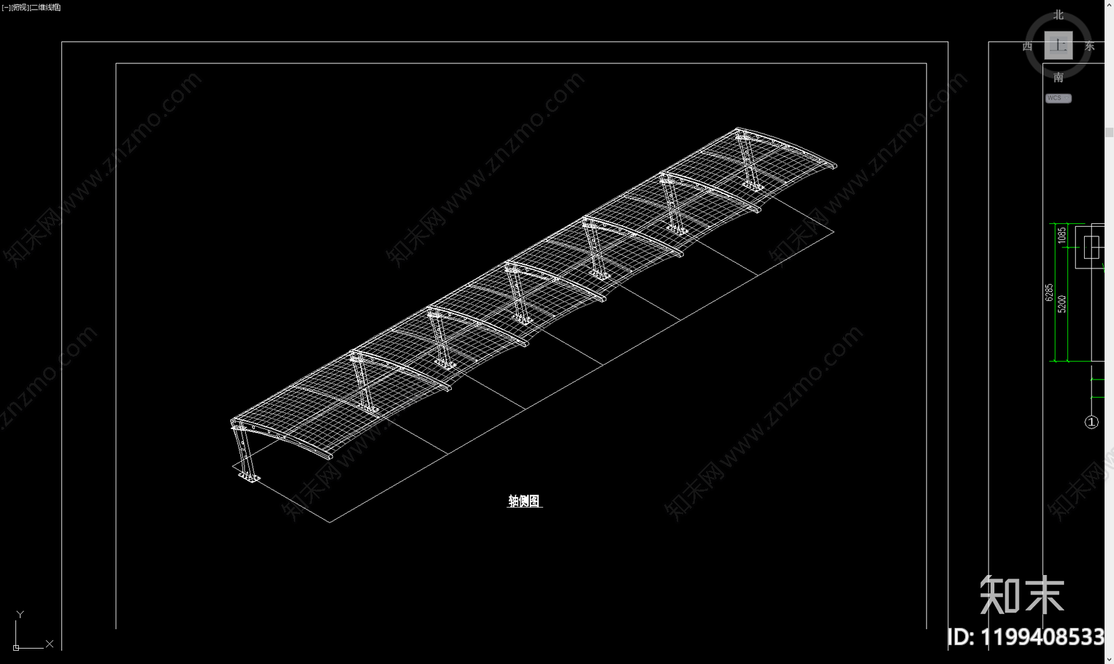 新中式现代大棚施工图下载【ID:1199408533】