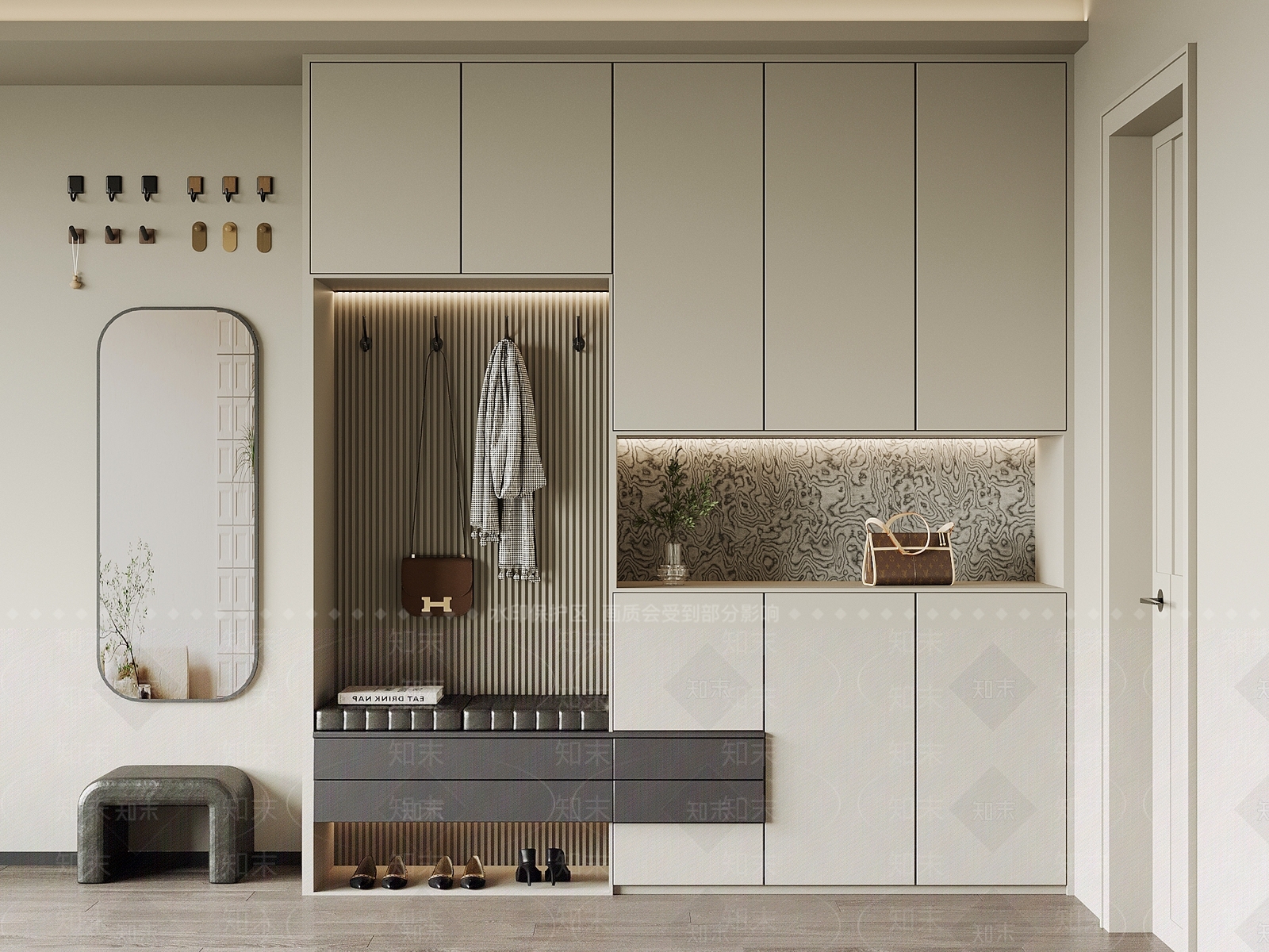 现代鞋柜SU模型下载【ID:1199408839】