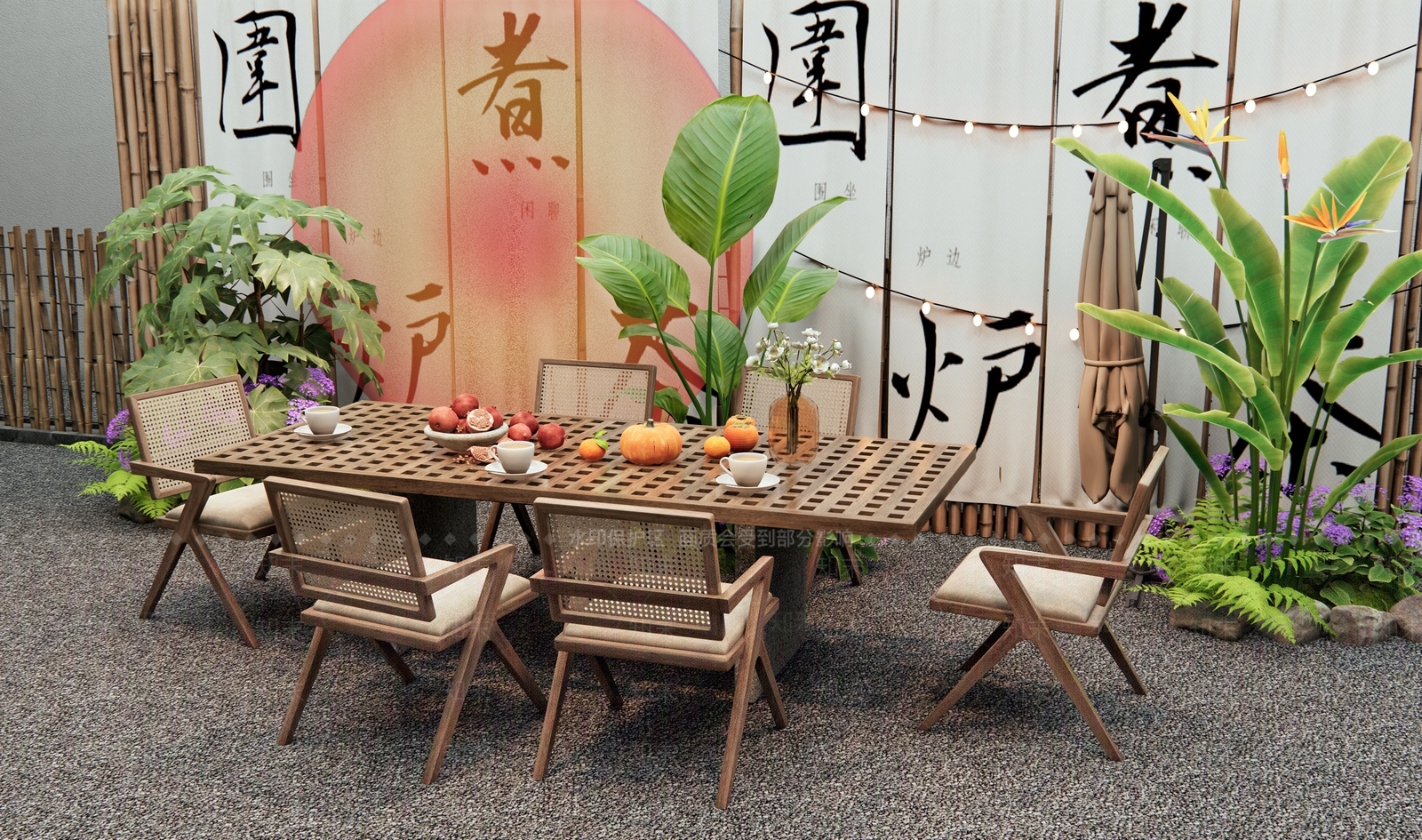 现代户外桌椅SU模型下载【ID:1199409258】