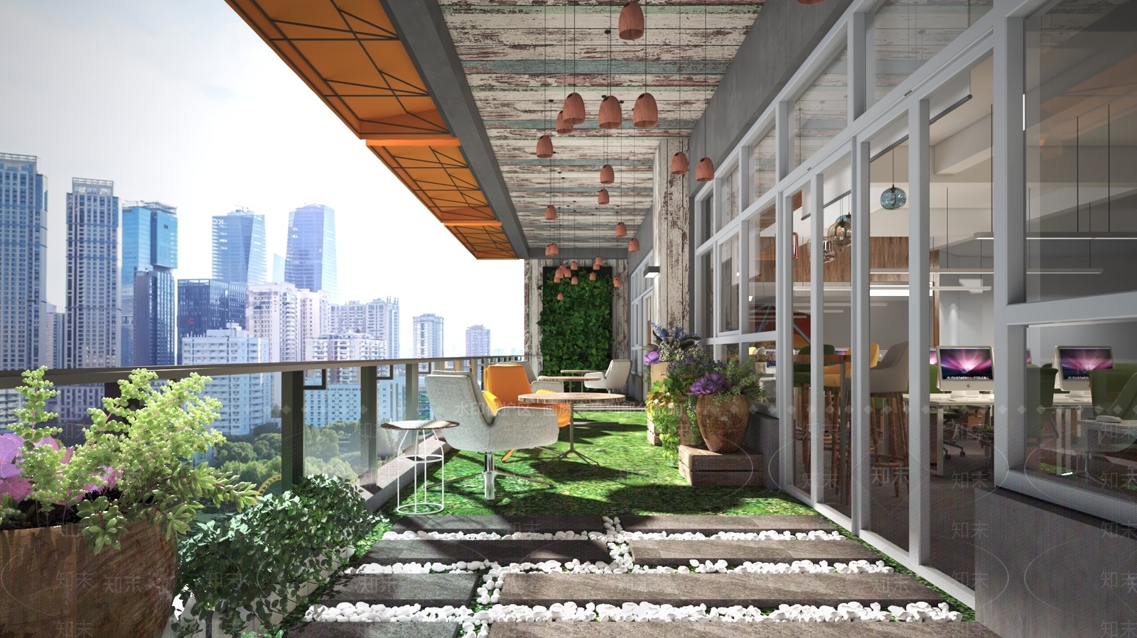现代北欧休息区3D模型下载【ID:1199412304】