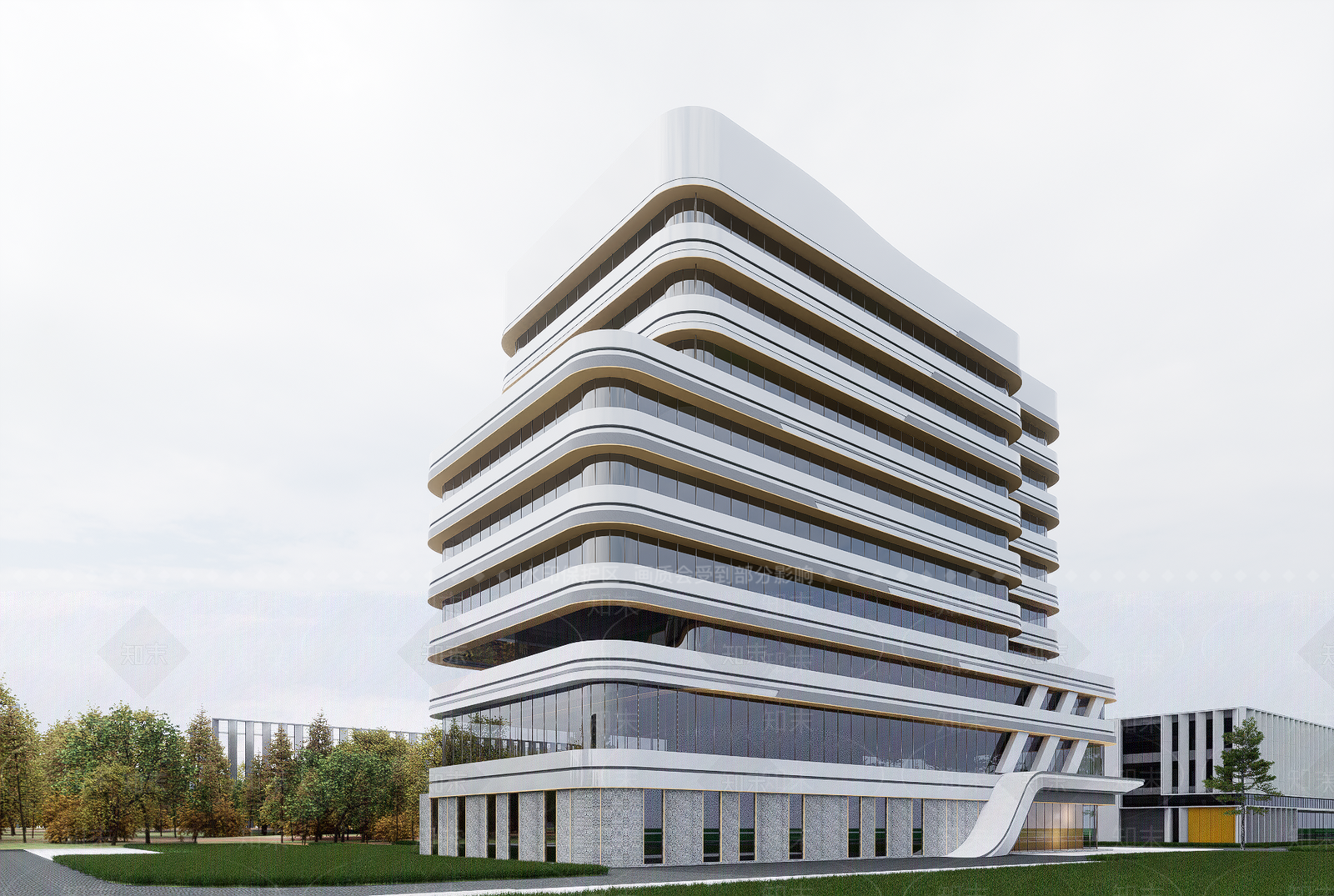 现代办公楼SU模型下载【ID:1199417892】