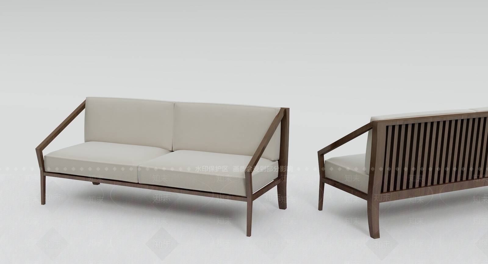 现代双人沙发3D模型下载【ID:1199417925】