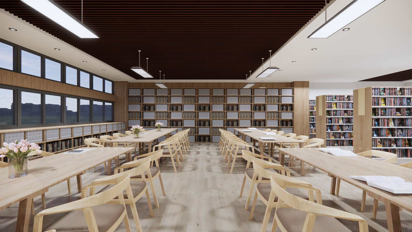 现代图书馆SU模型下载【ID:1199420750】
