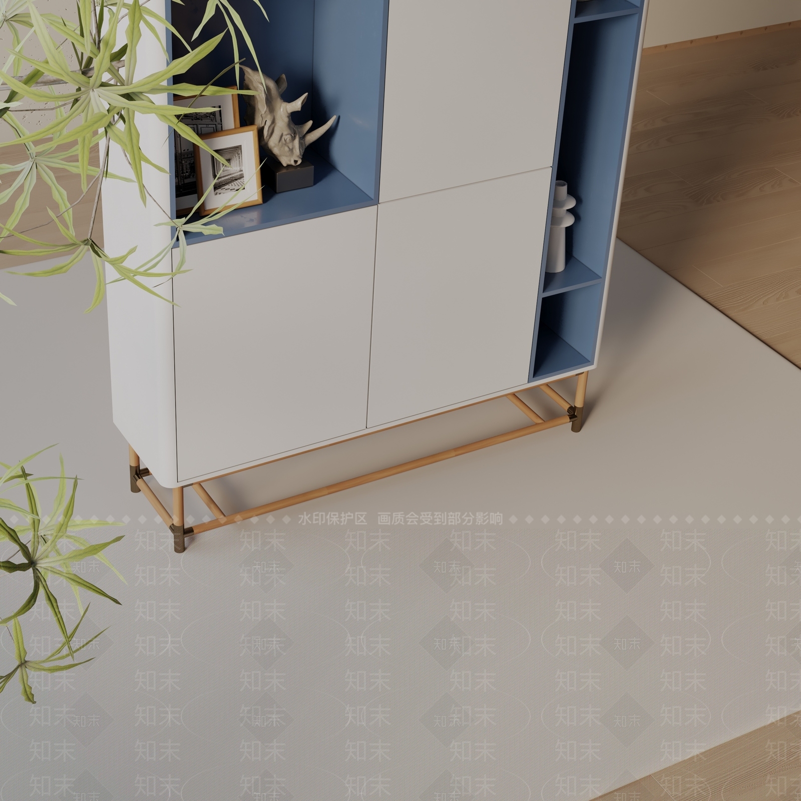 现代玄关柜3D模型下载【ID:1199426624】
