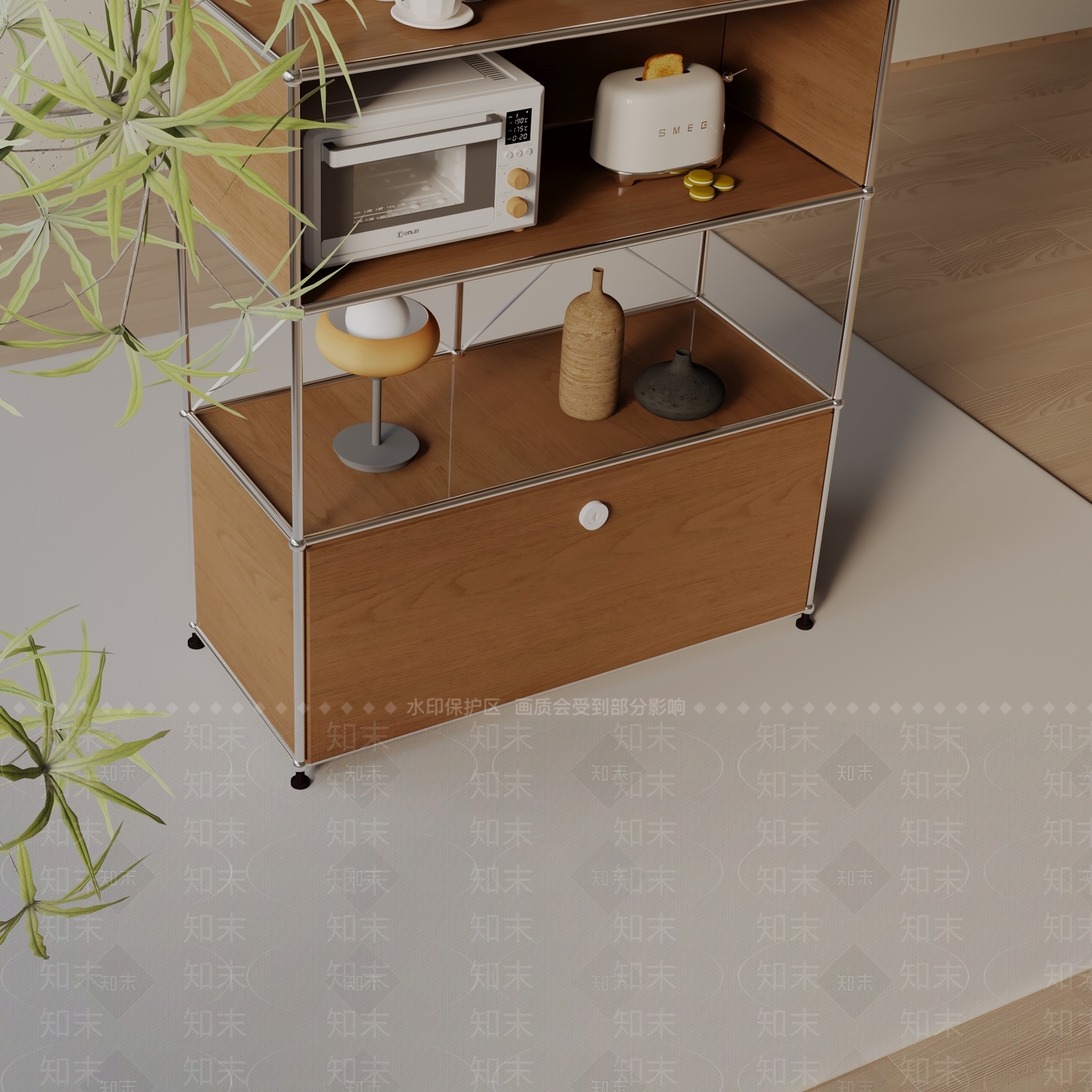 现代玄关柜3D模型下载【ID:1199428329】