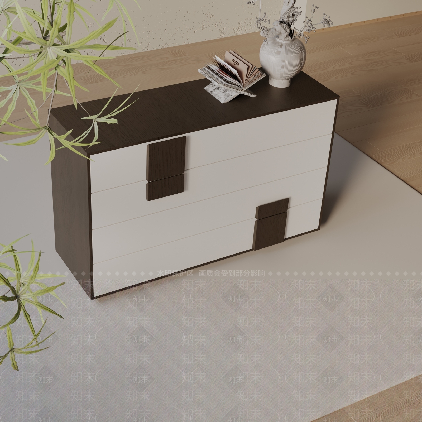 现代玄关柜3D模型下载【ID:1199429130】