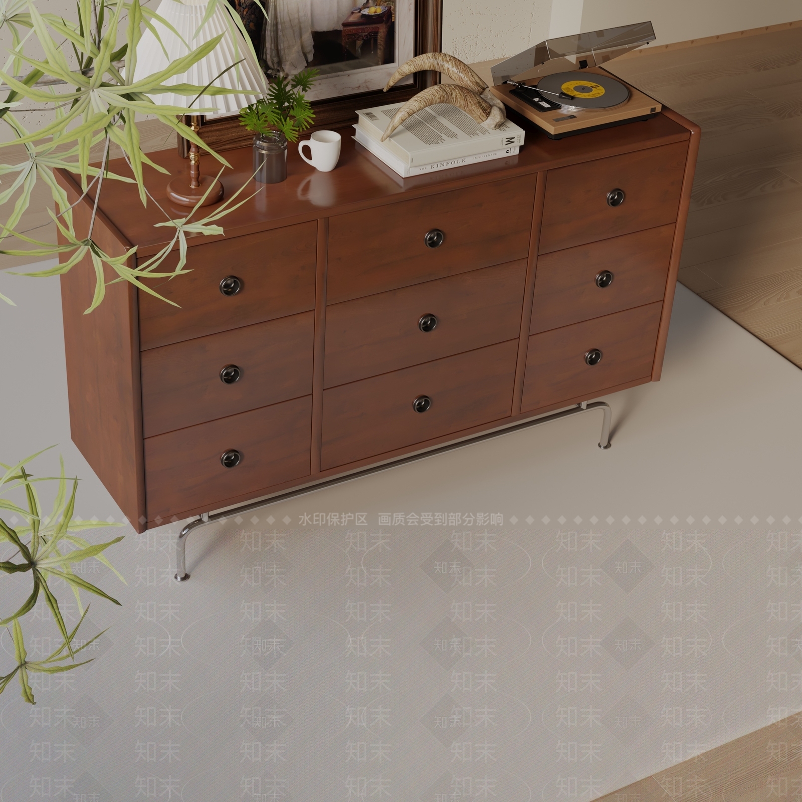 现代玄关柜3D模型下载【ID:1199433819】