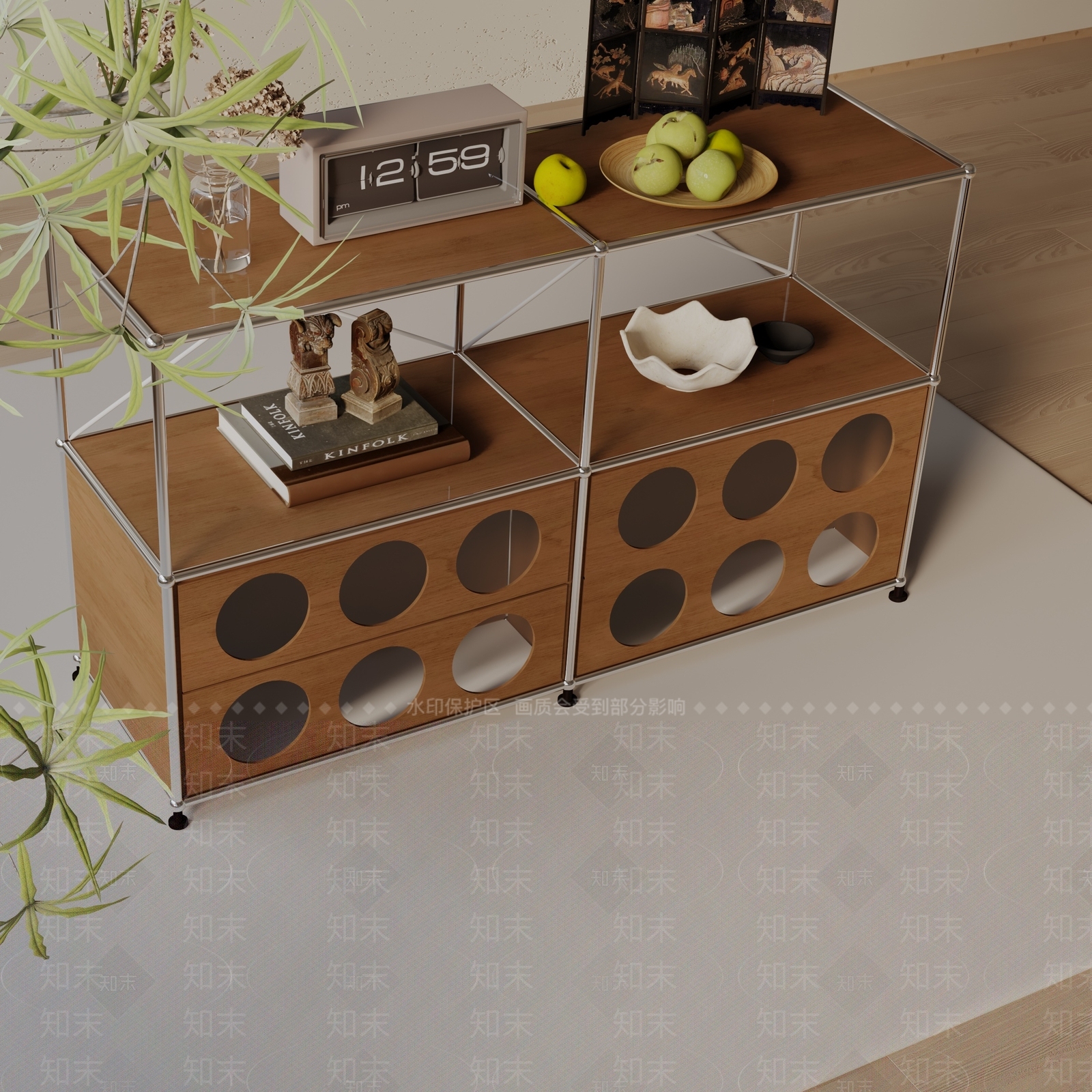 现代玄关柜3D模型下载【ID:1199434196】