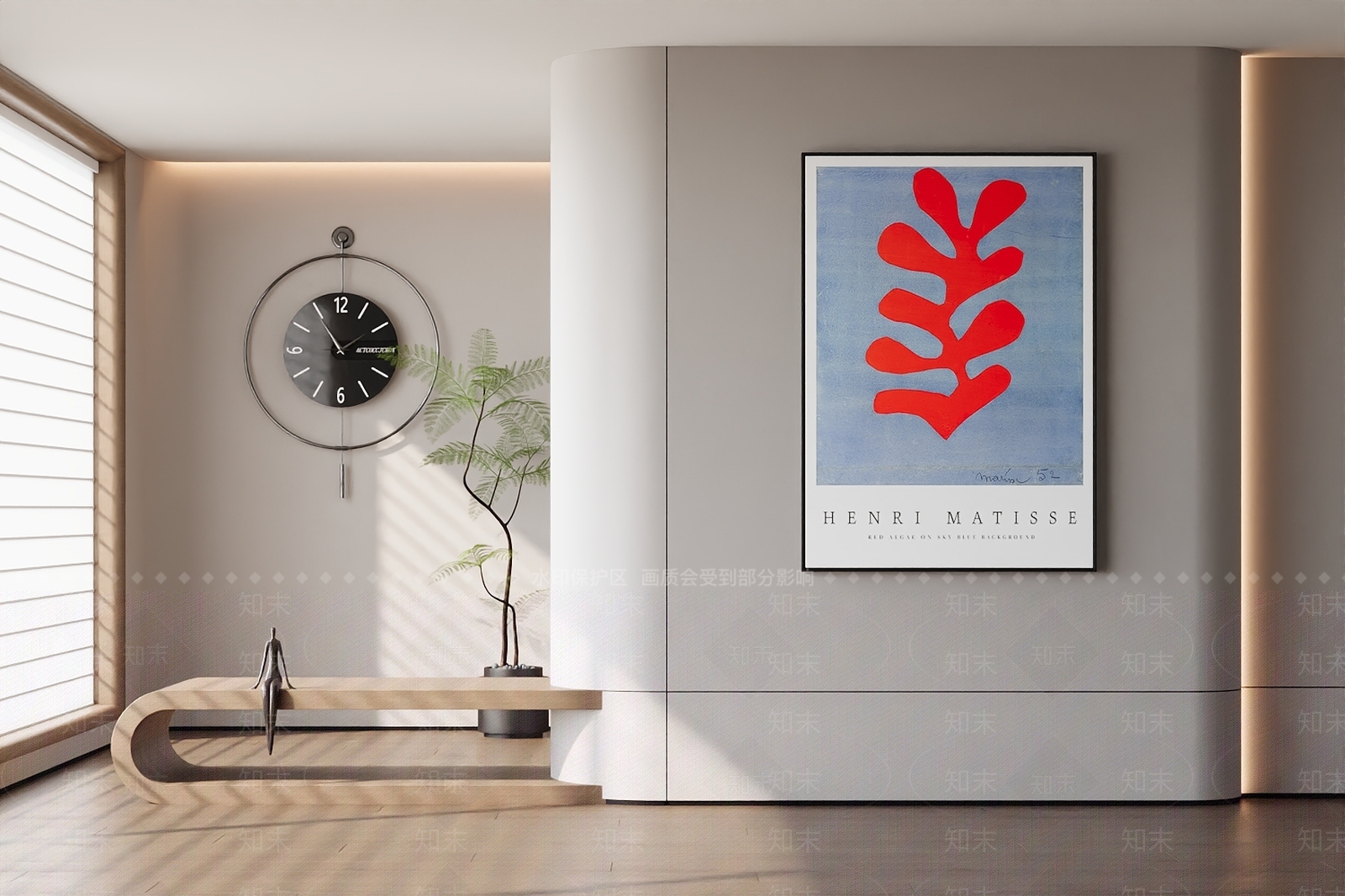 现代奶油挂画3D模型下载【ID:1199434241】