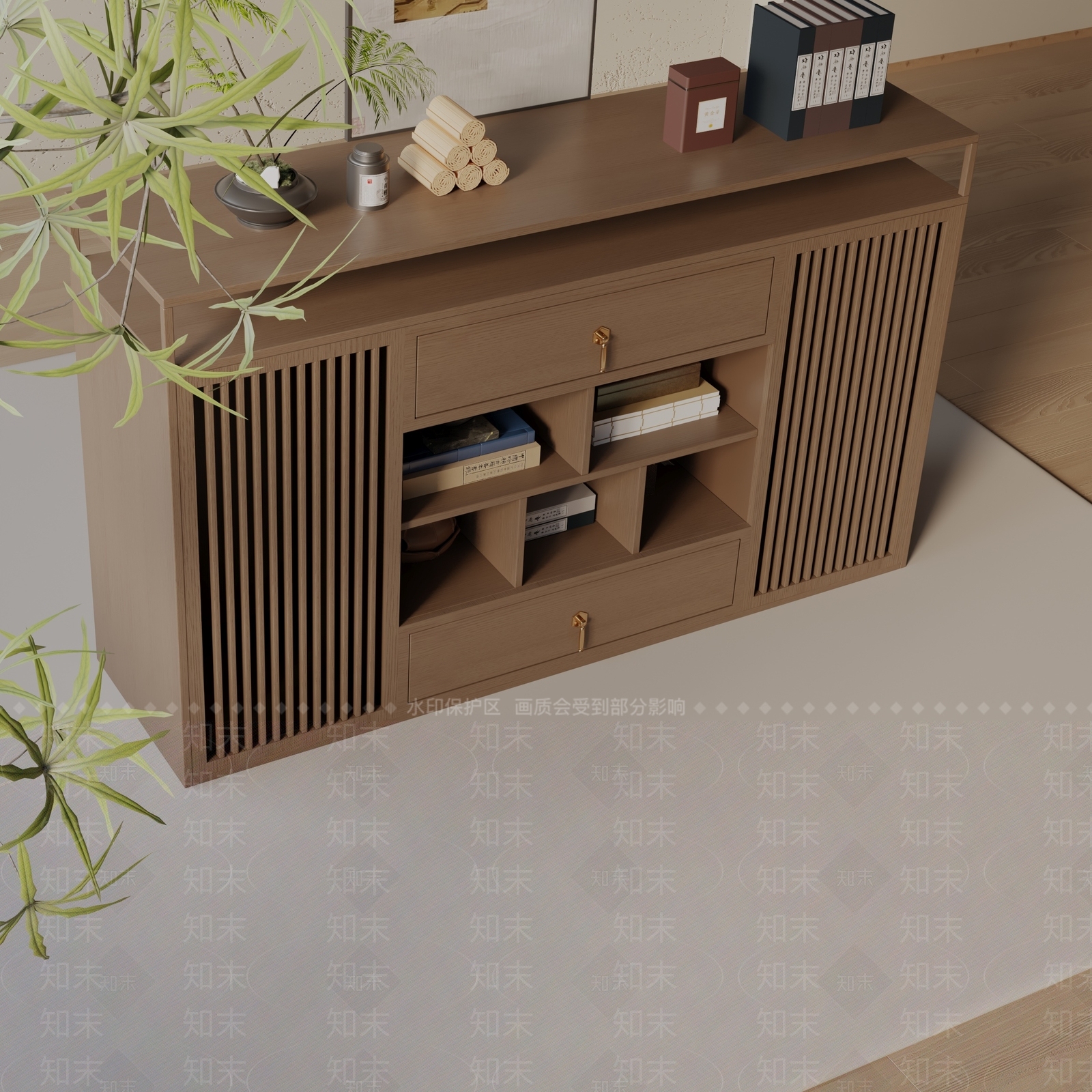 现代玄关柜3D模型下载【ID:1199435790】