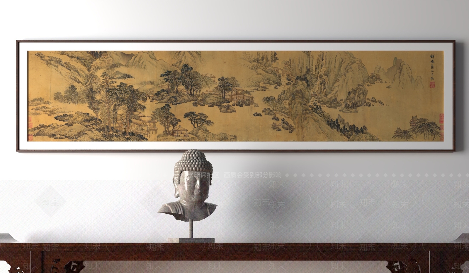 新中式禅意挂画3D模型下载【ID:1199436494】