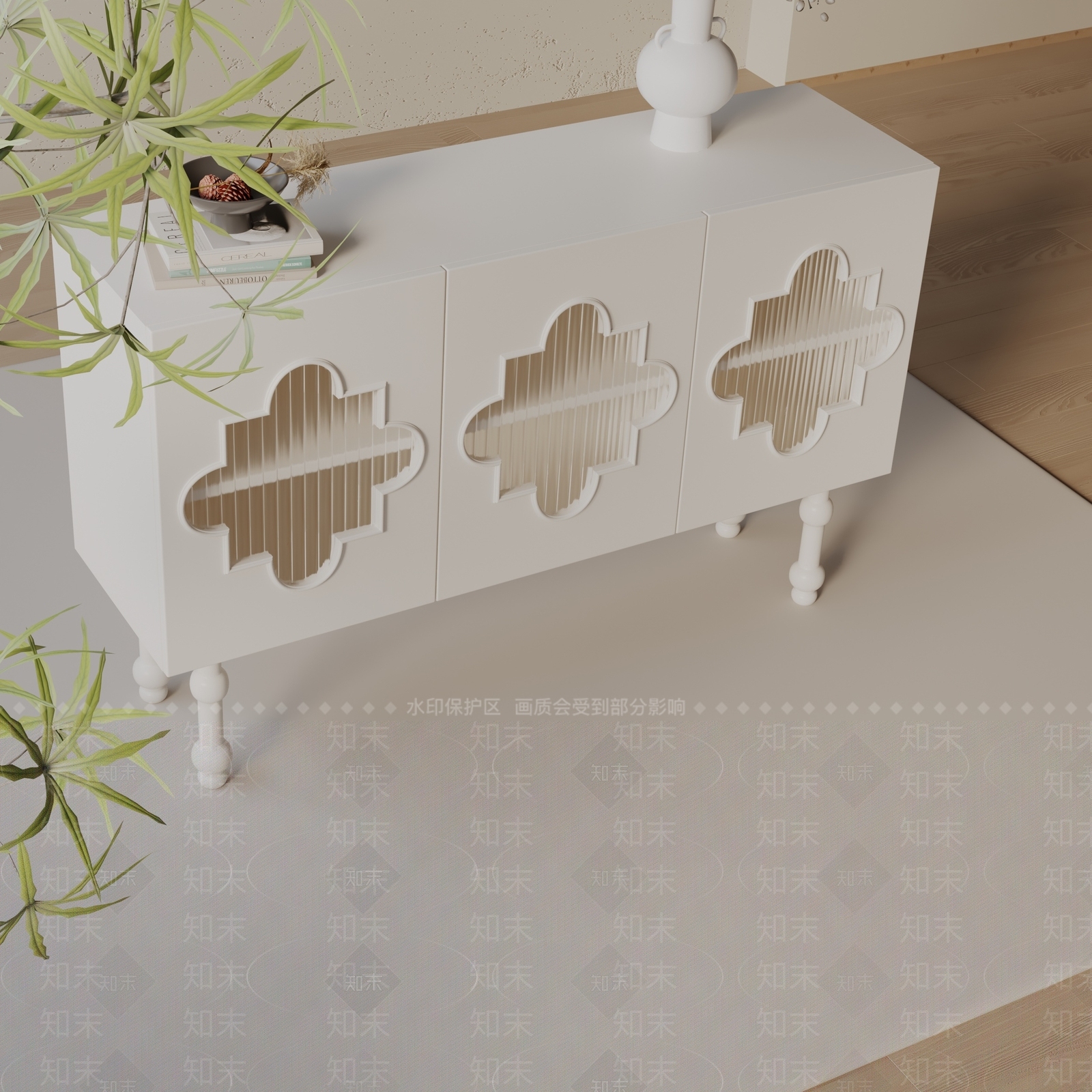 现代玄关柜3D模型下载【ID:1199437924】