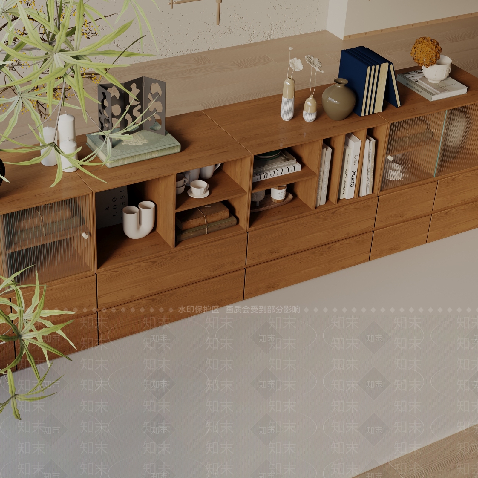 现代玄关柜3D模型下载【ID:1199438855】