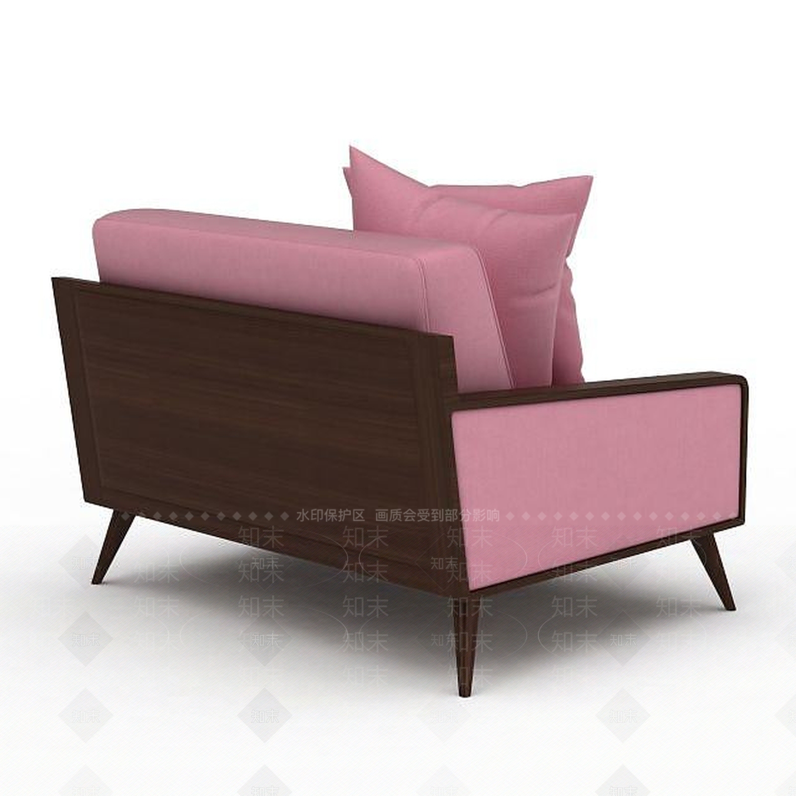 现代粉色沙发3D模型下载【ID:1199447982】