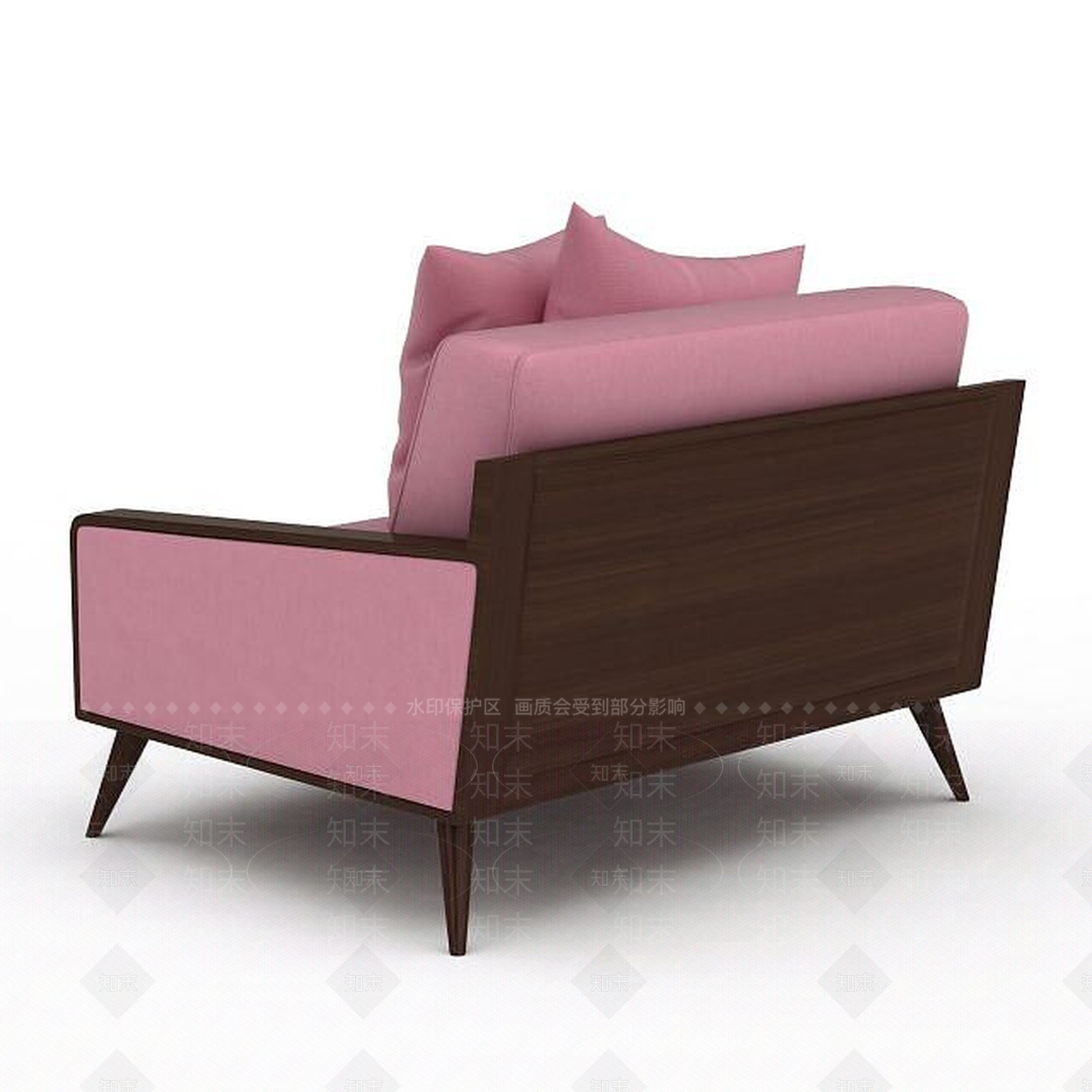 现代粉色沙发3D模型下载【ID:1199447982】