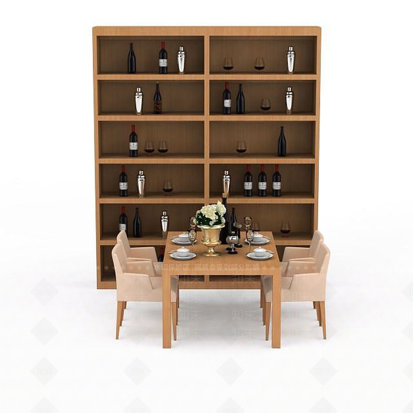 现代酒柜3D模型下载【ID:1199450087】