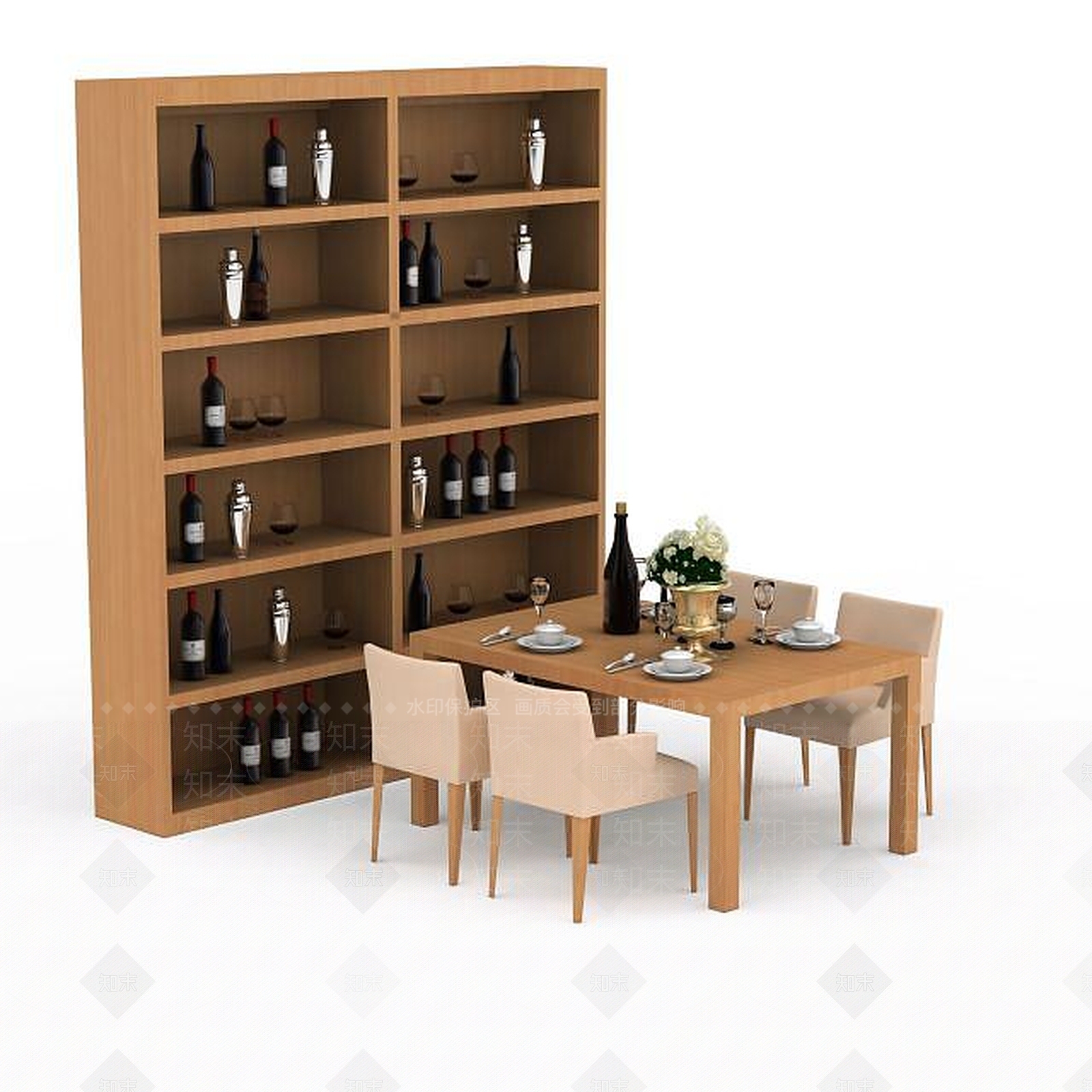 现代酒柜3D模型下载【ID:1199450087】