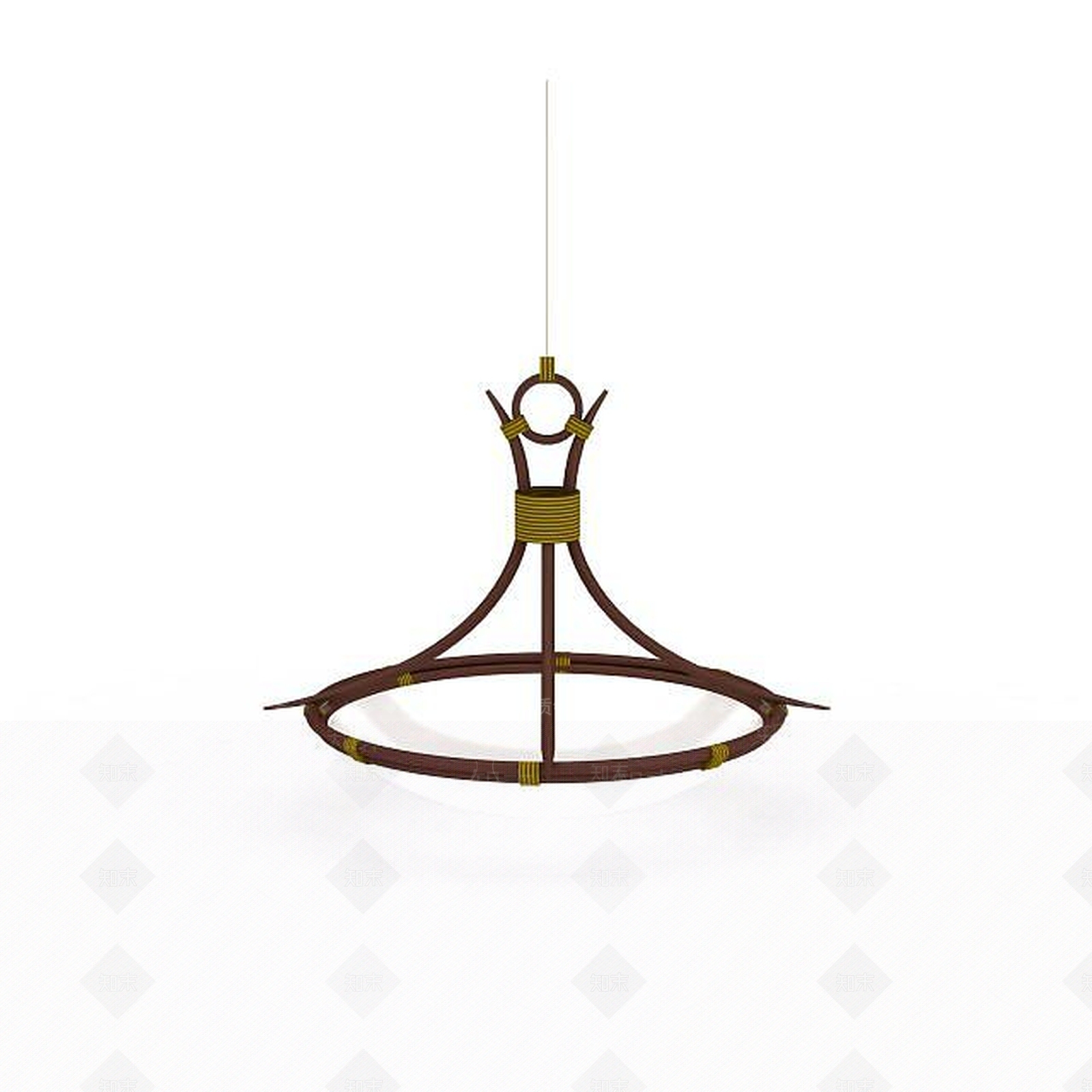 现代圆形大吊灯3D模型下载【ID:1199450322】