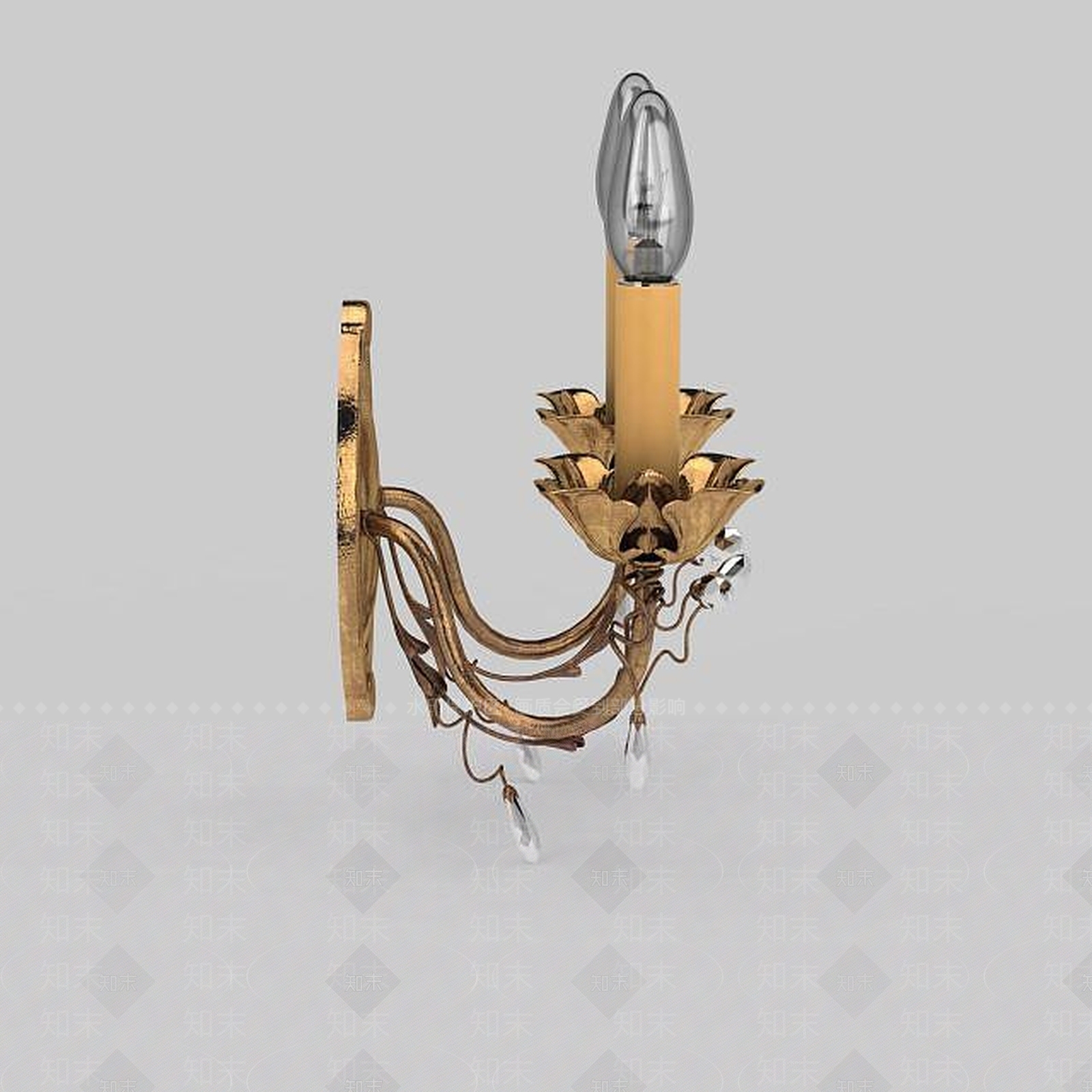 欧式古典欧式烛型壁灯3D模型下载【ID:1199452741】
