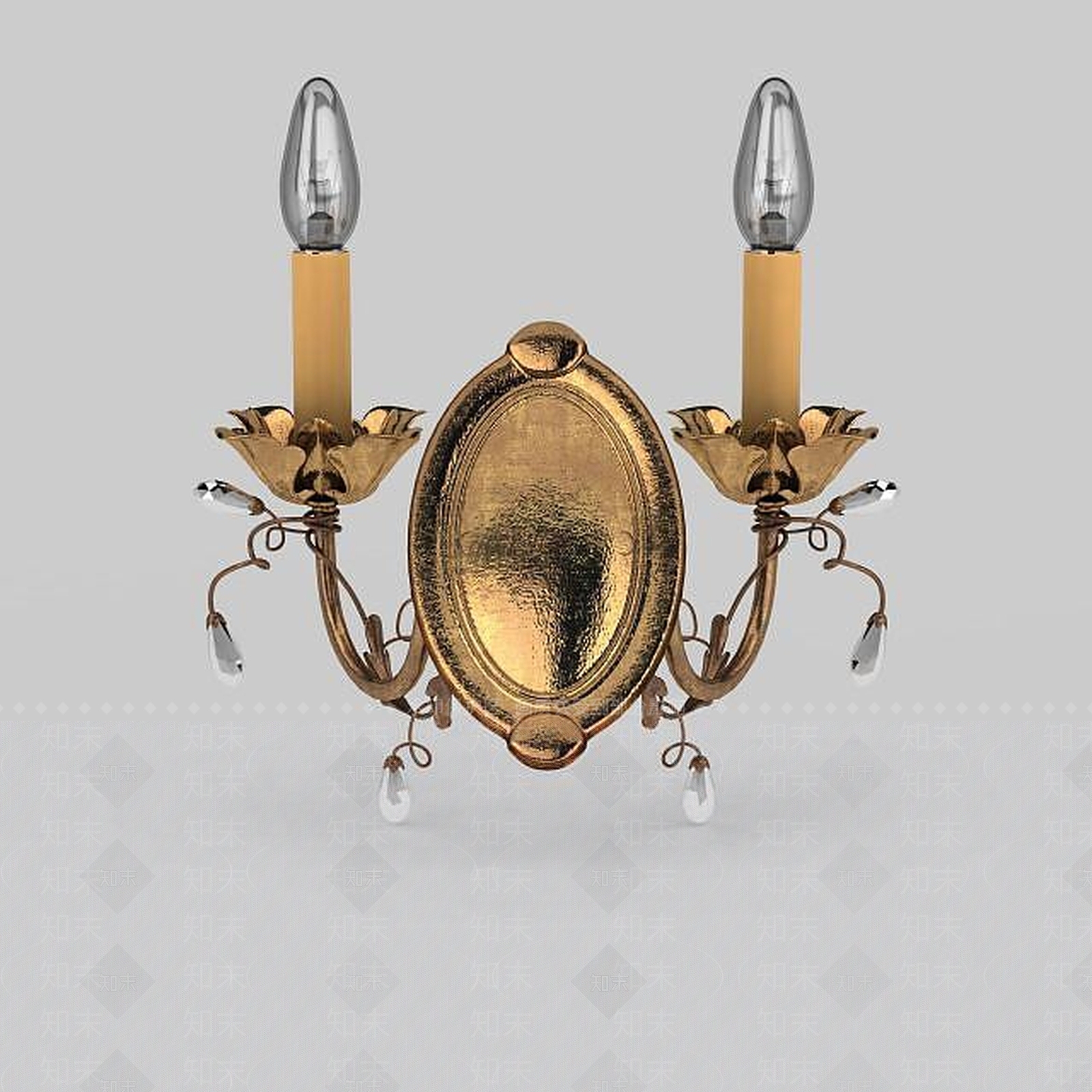 欧式古典欧式烛型壁灯3D模型下载【ID:1199452741】