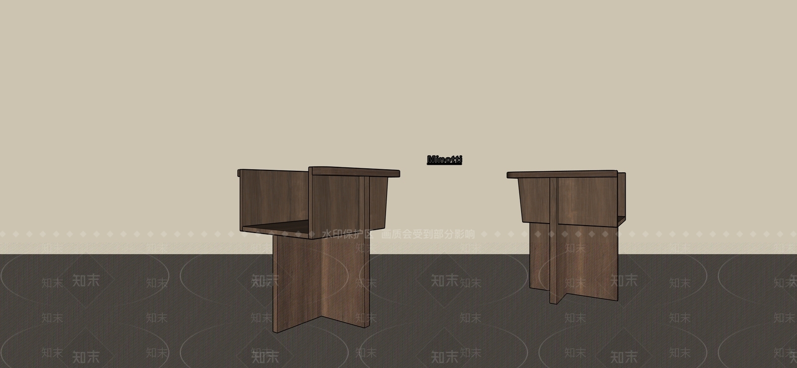 新中式中古休闲椅3D模型下载【ID:1199453047】