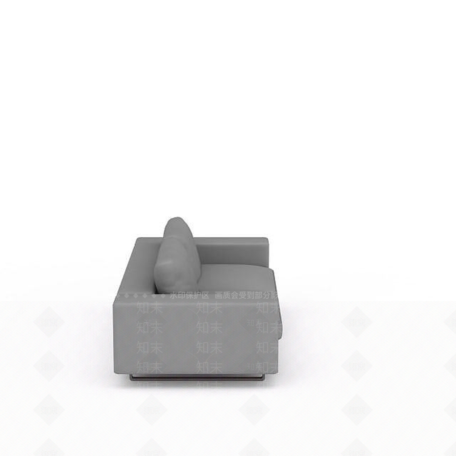 现代灰色双人沙发3D模型下载【ID:1199454559】
