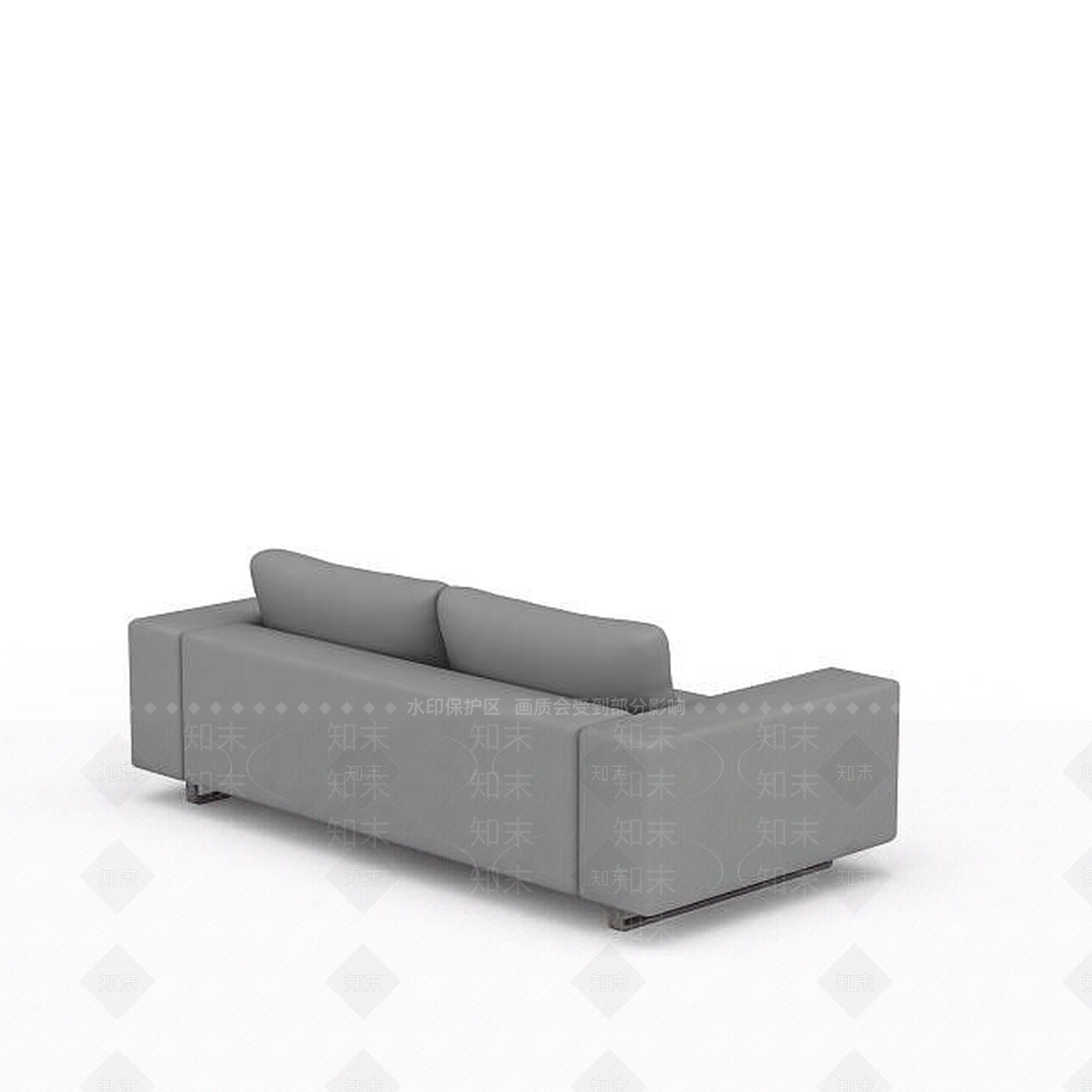 现代灰色双人沙发3D模型下载【ID:1199454559】